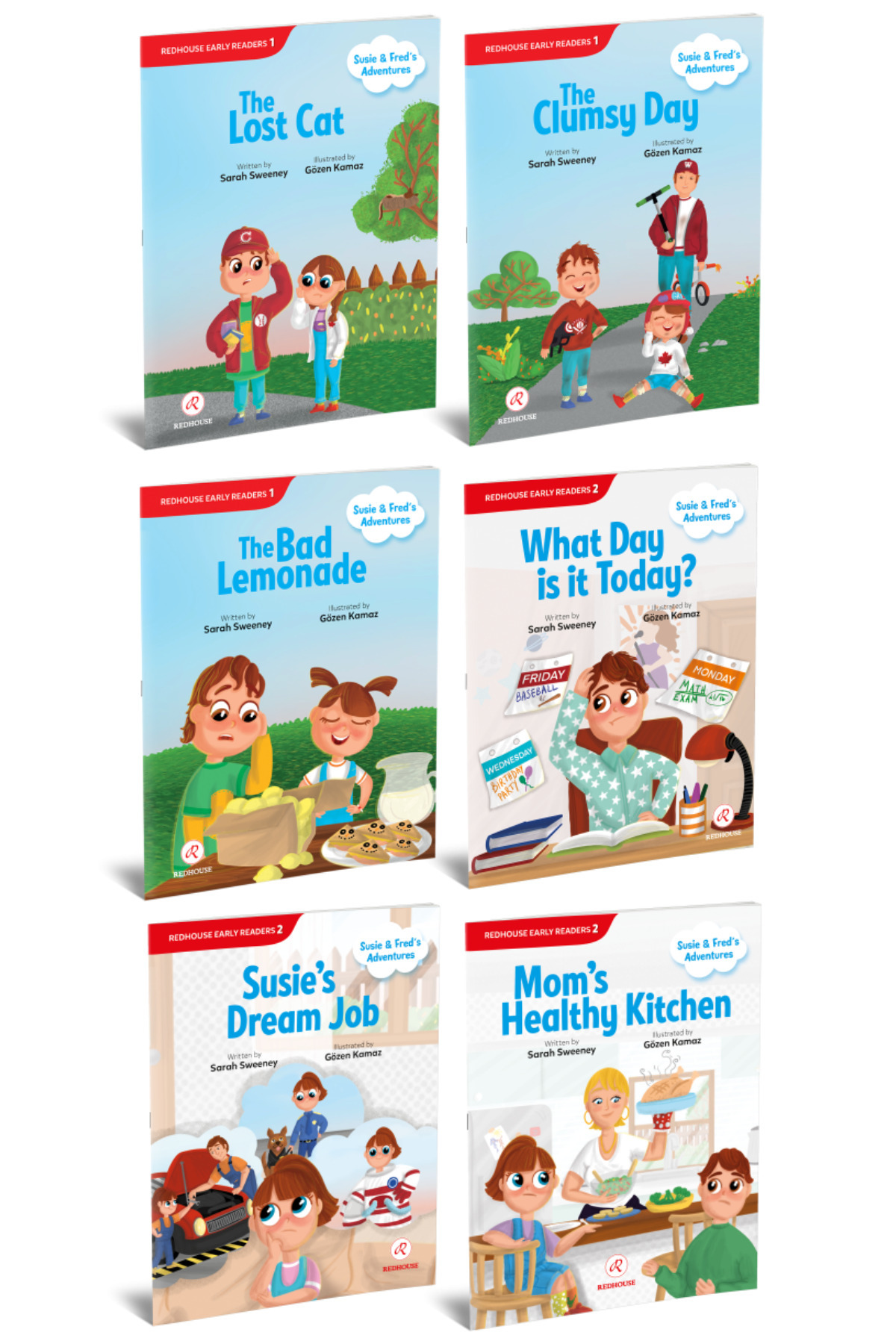 Redhouse Kidz Yayınları Susie and Fred’s Adventures: The Lost Cat İngilizce Başlangıç Hikaye Seti 6 Kitap