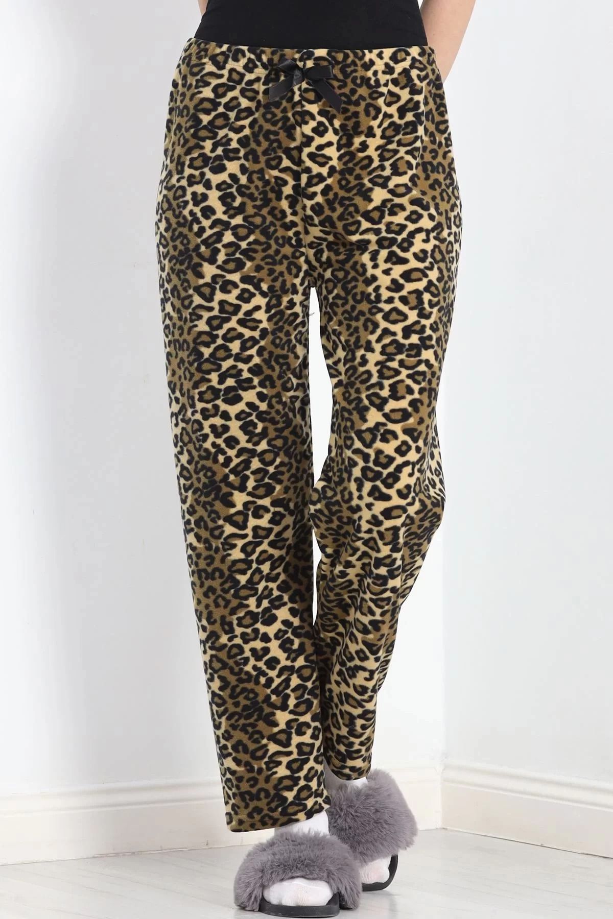 perla del amor Polar Pijama Altı Leopar - 20641.1889.