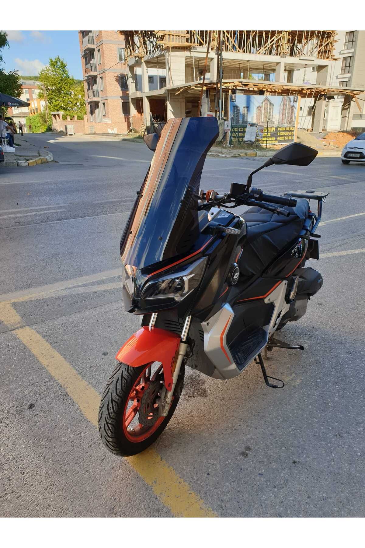 QJ ATR 125 Siperlik Ön Cam 2023-2025 Model 75cm Siyah Renkli 4mm UZUN CAM