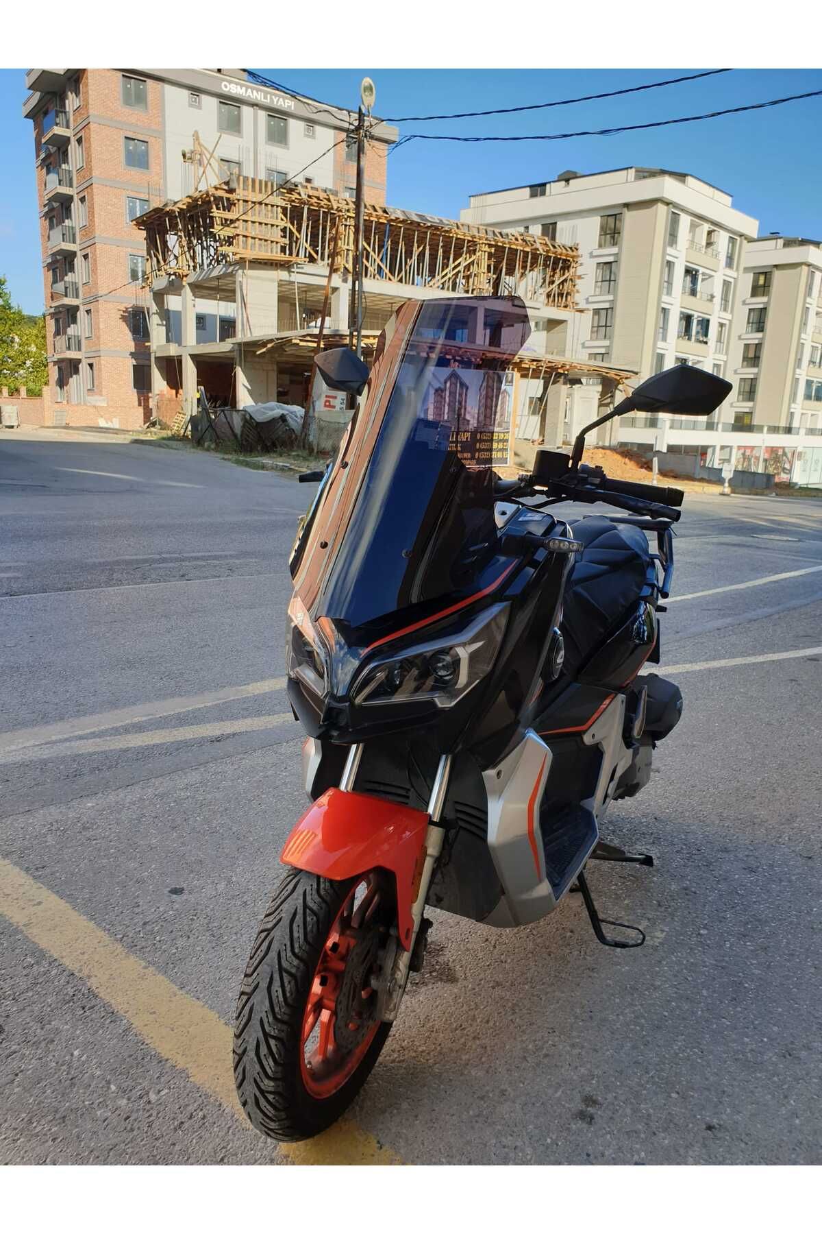 QJ ATR 125 Siperlik Ön Cam 2023-2025 Model 75cm Siyah Renkli 4mm UZUN CAM