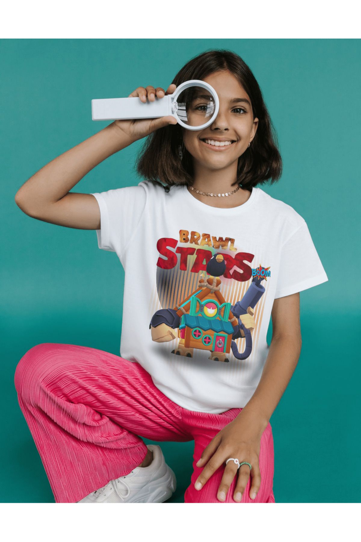 ALPŞAN TİCARET-Brawl Stars 8-Bit Haunted House T-Shirt. Brawl Stars 8-Bit Haunted House Kids/Adult T-Shirt 3