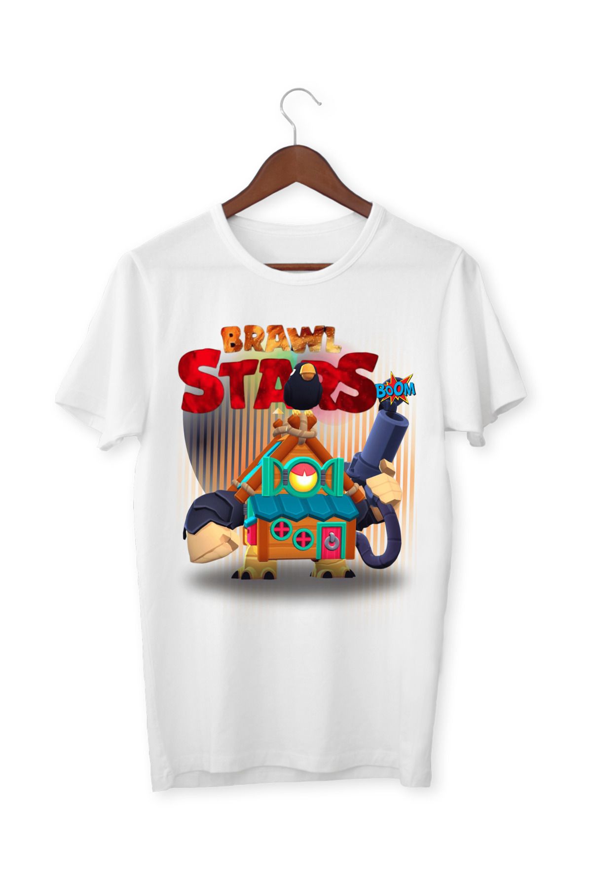 ALPŞAN TİCARET-Brawl Stars 8-Bit Haunted House T-Shirt. Brawl Stars 8-Bit Haunted House Kids/Adult T-Shirt 1