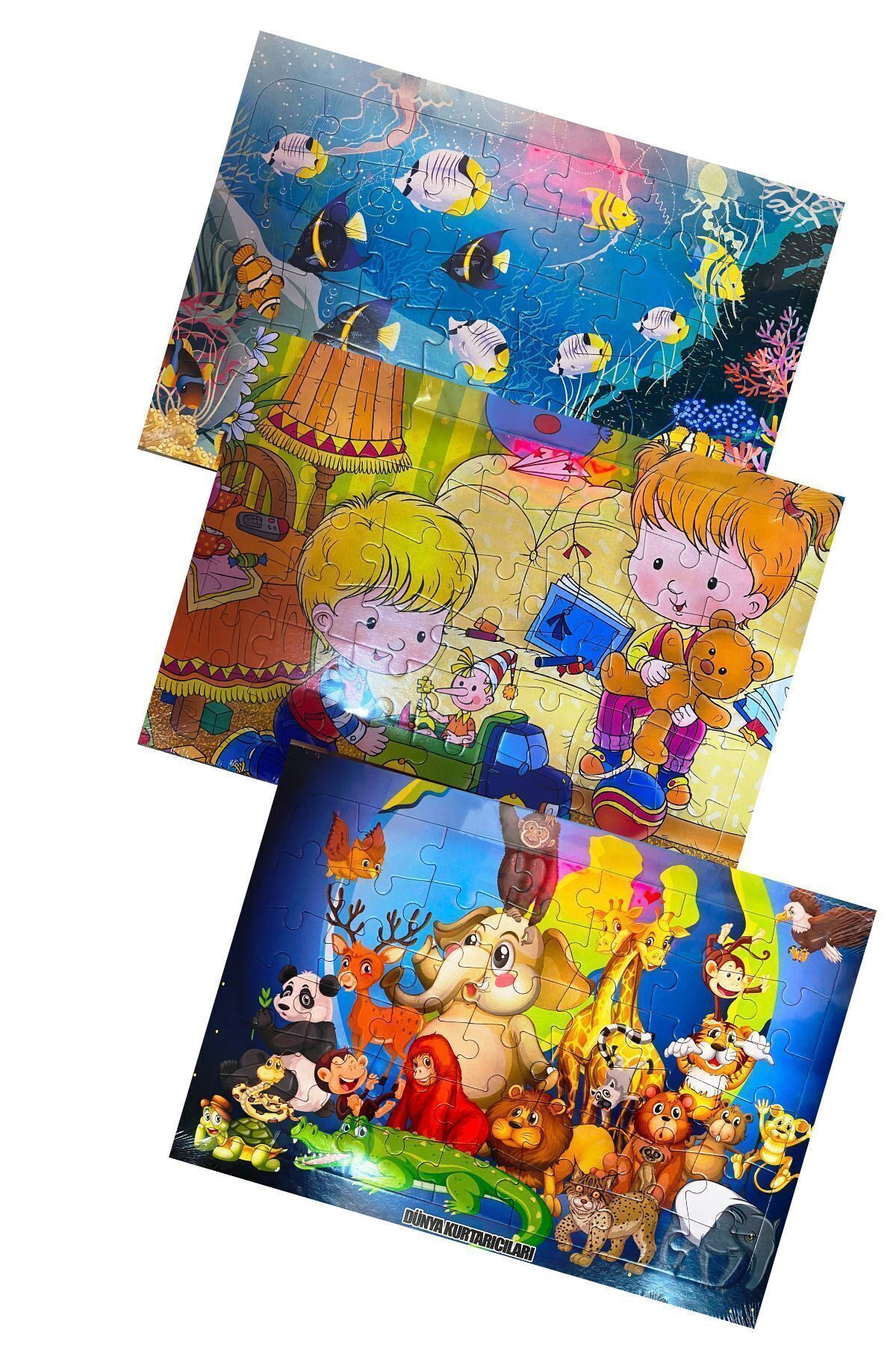 GÖNÜL YAYINCILIK 3 Adet Çocuk Eğitici Yapboz Çocuk Puzzle-boya-resim Def 24- 30-Parça Renkli Araçlar fotoğrafı 4 (önizleme)