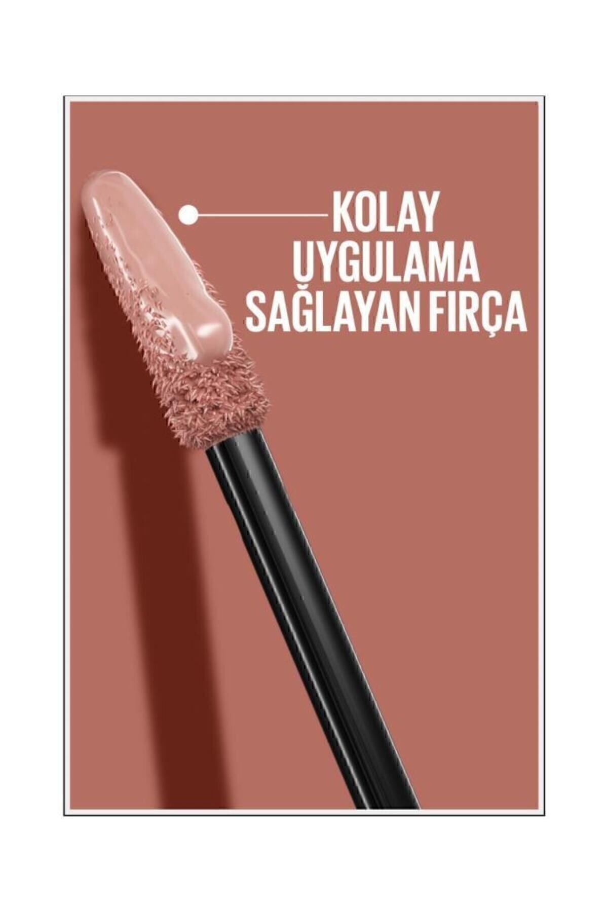 Maybelline New York Super Stay Vinyl Ink Uzun Süre Kalıcı Likit Parlak Ruj 115 Peppy &Mini Sky High Cosmic Black Maskara-6