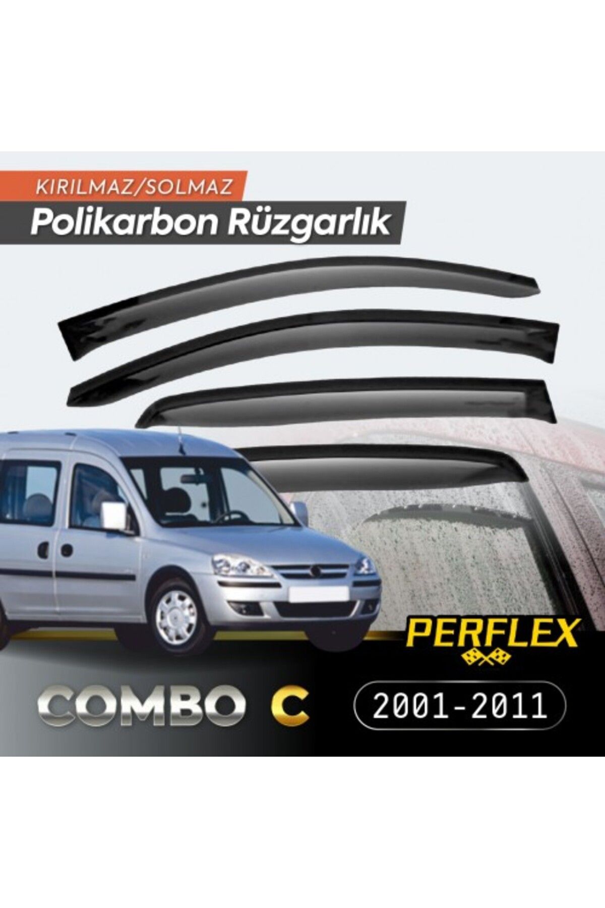 Hesmar Opel Combo C 2001-2011 Cam Rüzgarlığı V2 Mugen Uyumlu