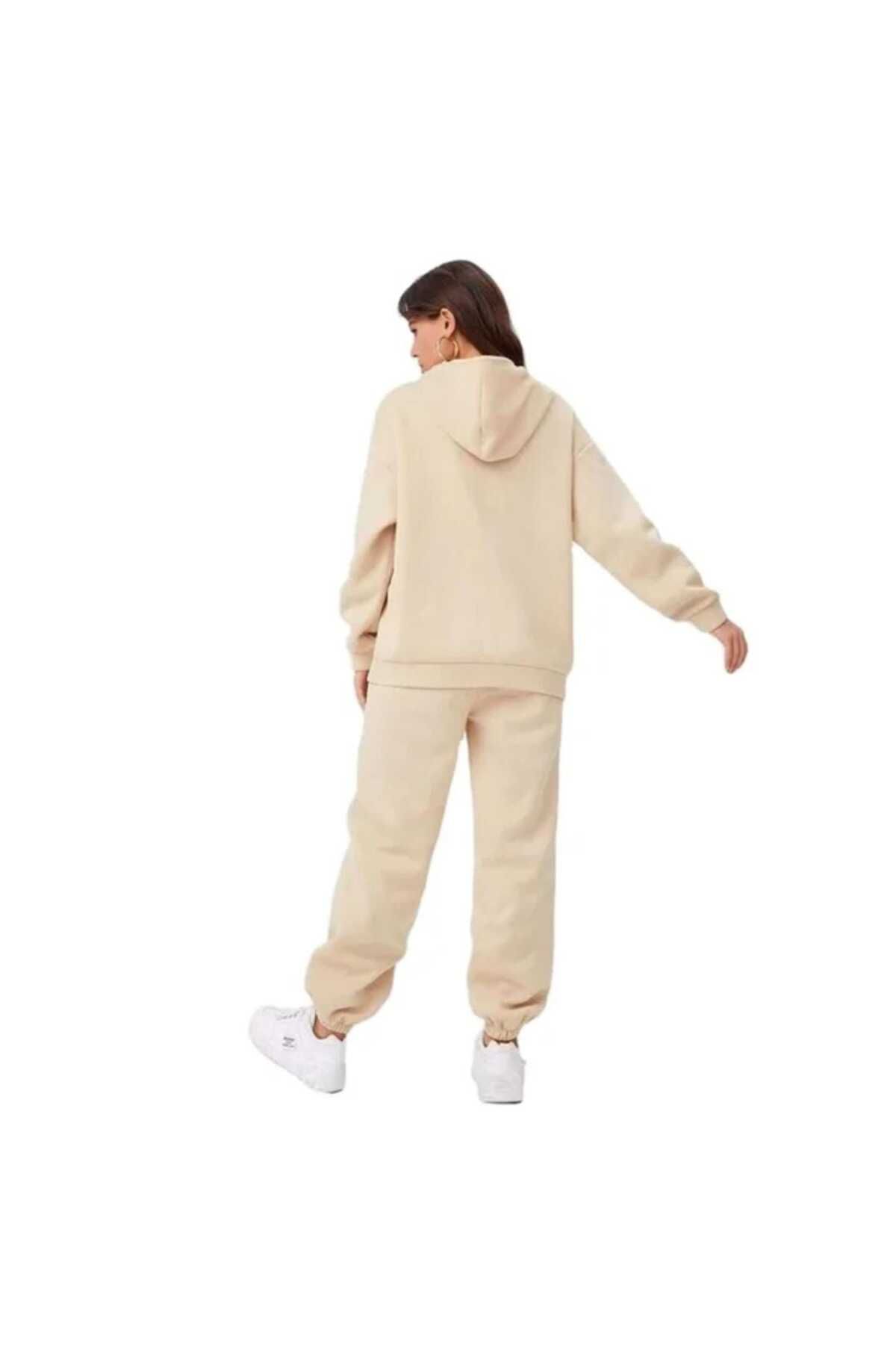 yg ydn giyim-Women's Cream Jogger Sweatpants 3