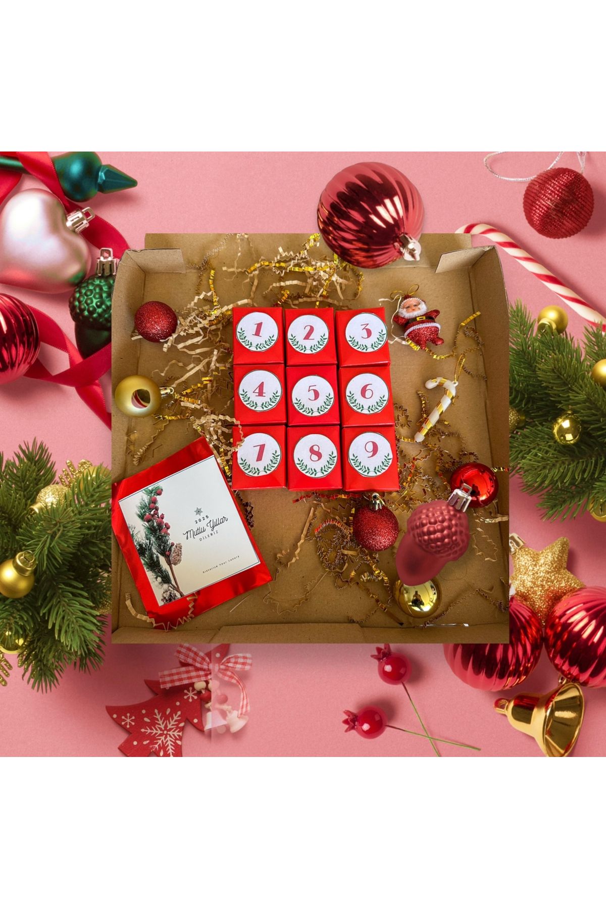 SİSTORİZE Your Luxury Advent Calendar Yılbaşı Takı Hediye Seti 9 Gün 9 Paket Yılbaşı Kutusu Yeni Yıl Hediyelik Set