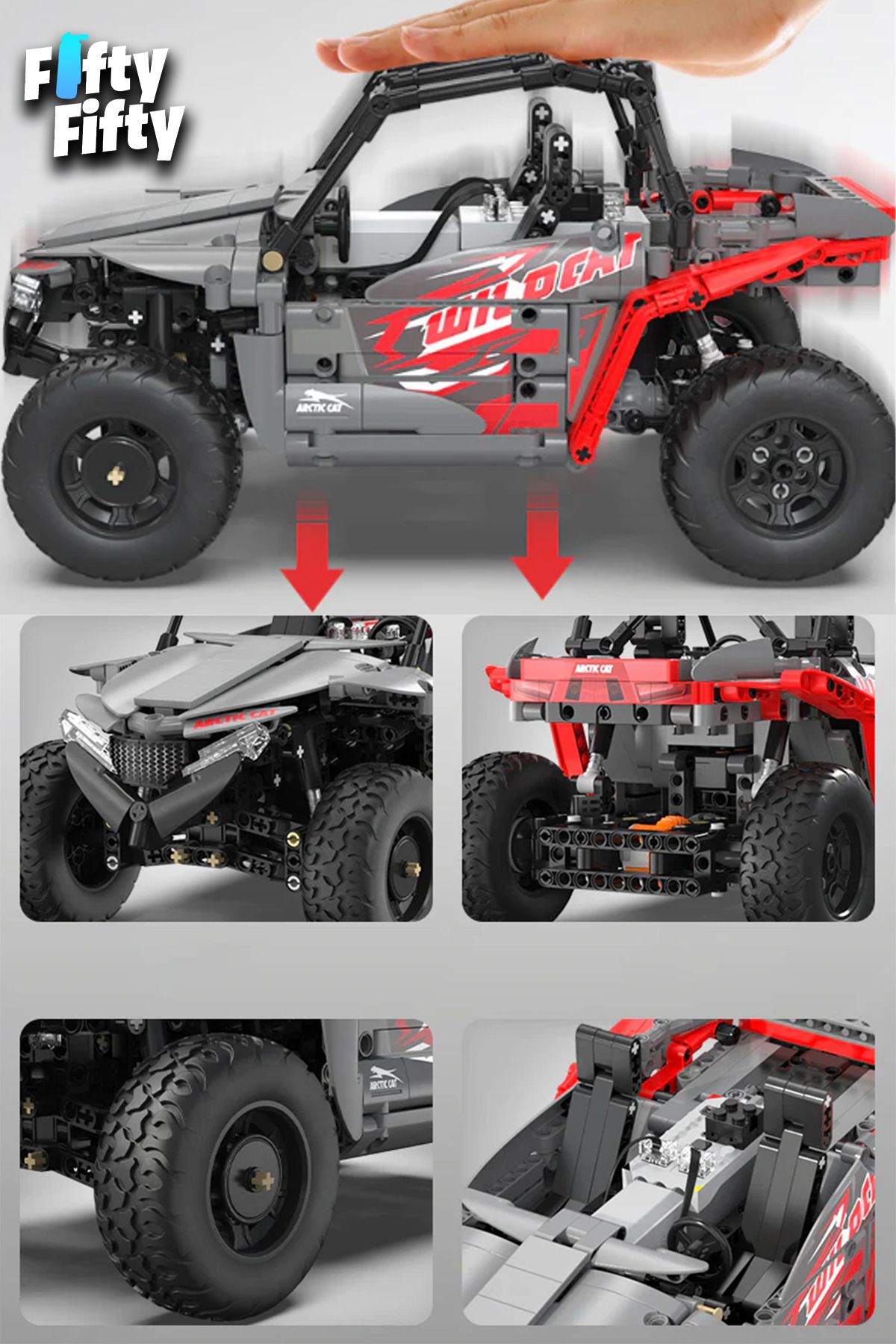 Vagonlife-Cada Arctic Cat Wildcat Xx -C62006W (686 Pieces) Remote Control Toy Construction Set 6
