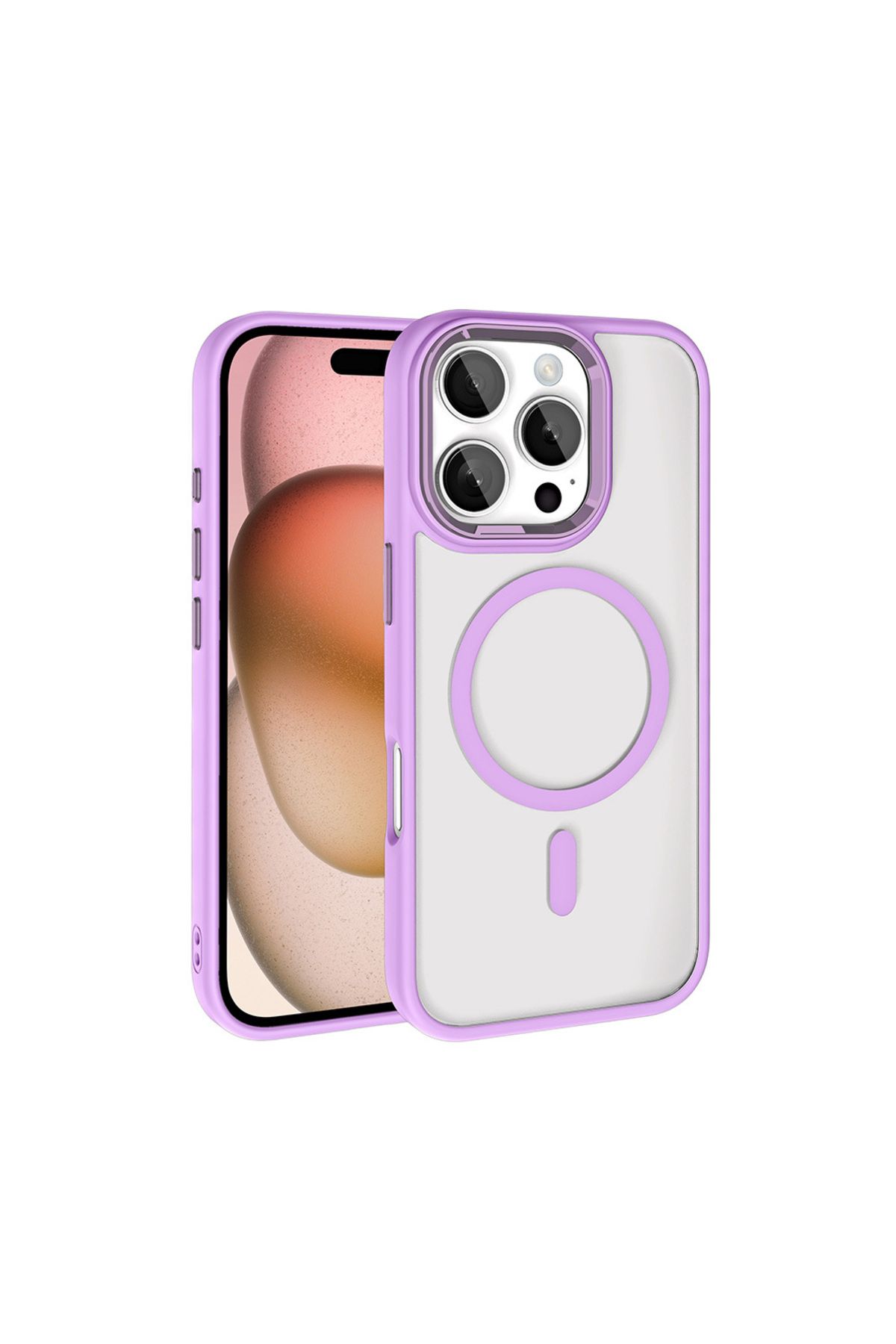 TECNOTREND APPLE iPhone 16 Pro Şarj Özellikli Wireless Krom Magsafe Silikon Kapak
