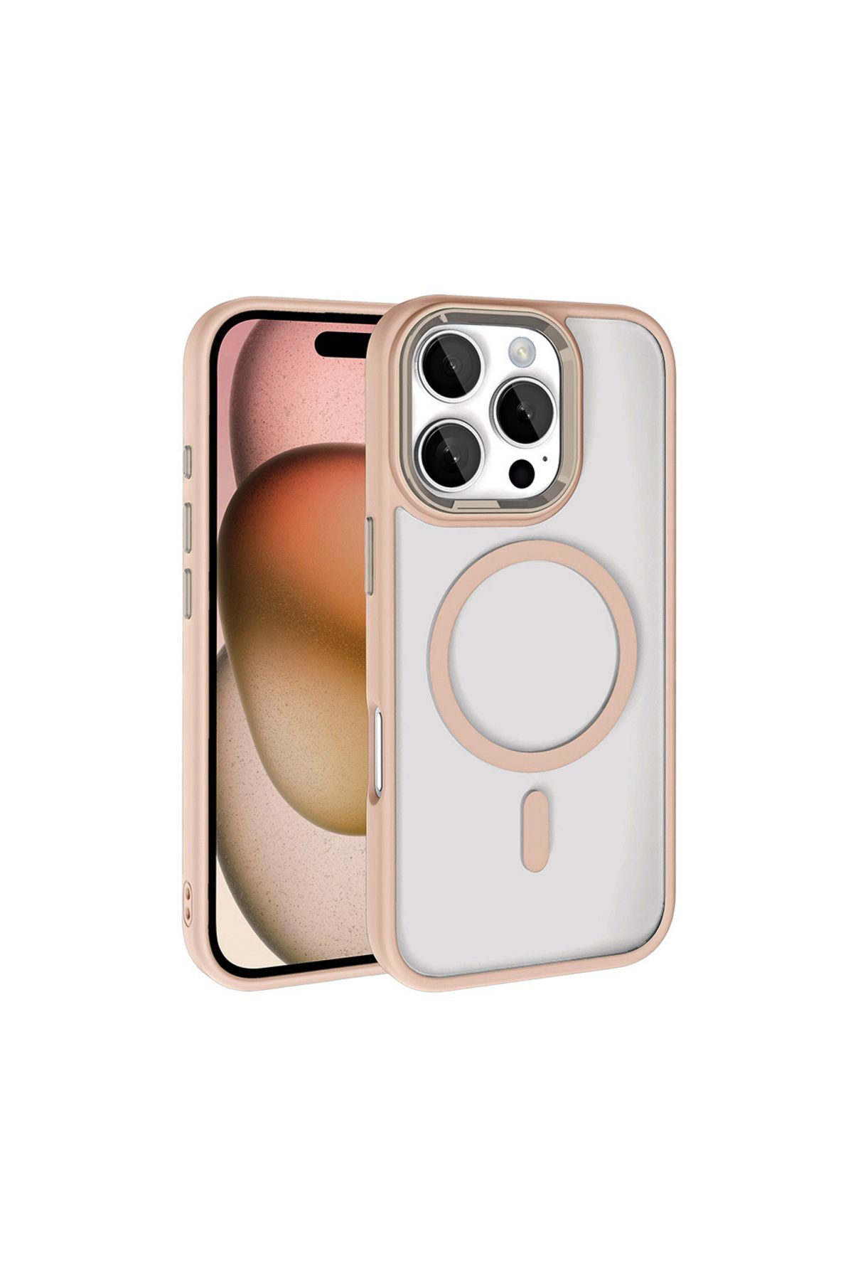 TECNOTREND APPLE iPhone 16 Pro Şarj Özellikli Wireless Krom Magsafe Silikon Kapak