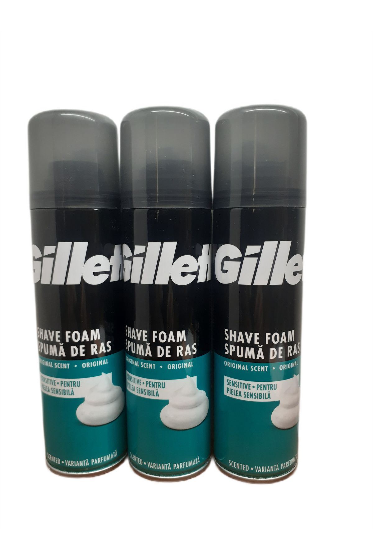 Gillette HASSAS CİLTLER İÇİN TIRAŞ KÖPÜĞÜ 200 ML X 3 ADET