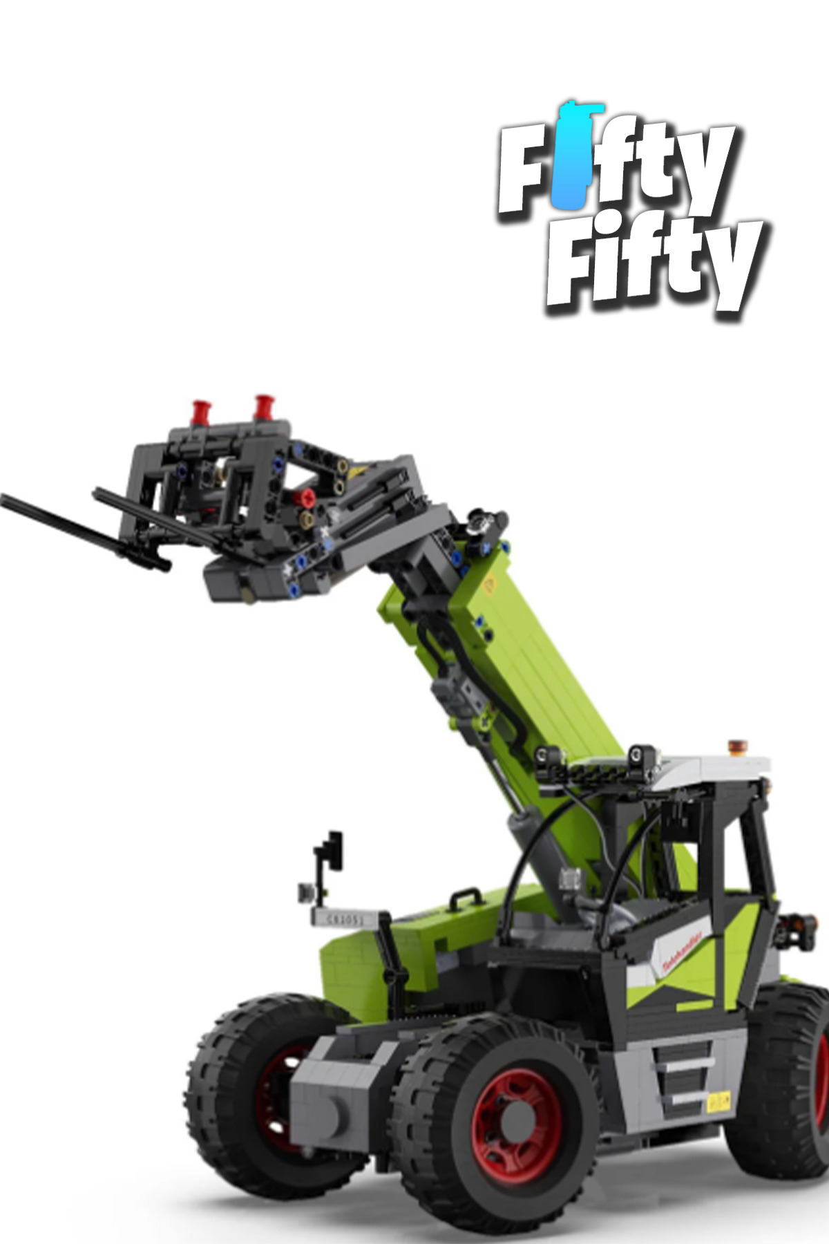 Cada Telehandler -C61051W (۱۴۶۹ قطعه) مجموعه ساختوساز اسباببازی کنترلی از راه دور