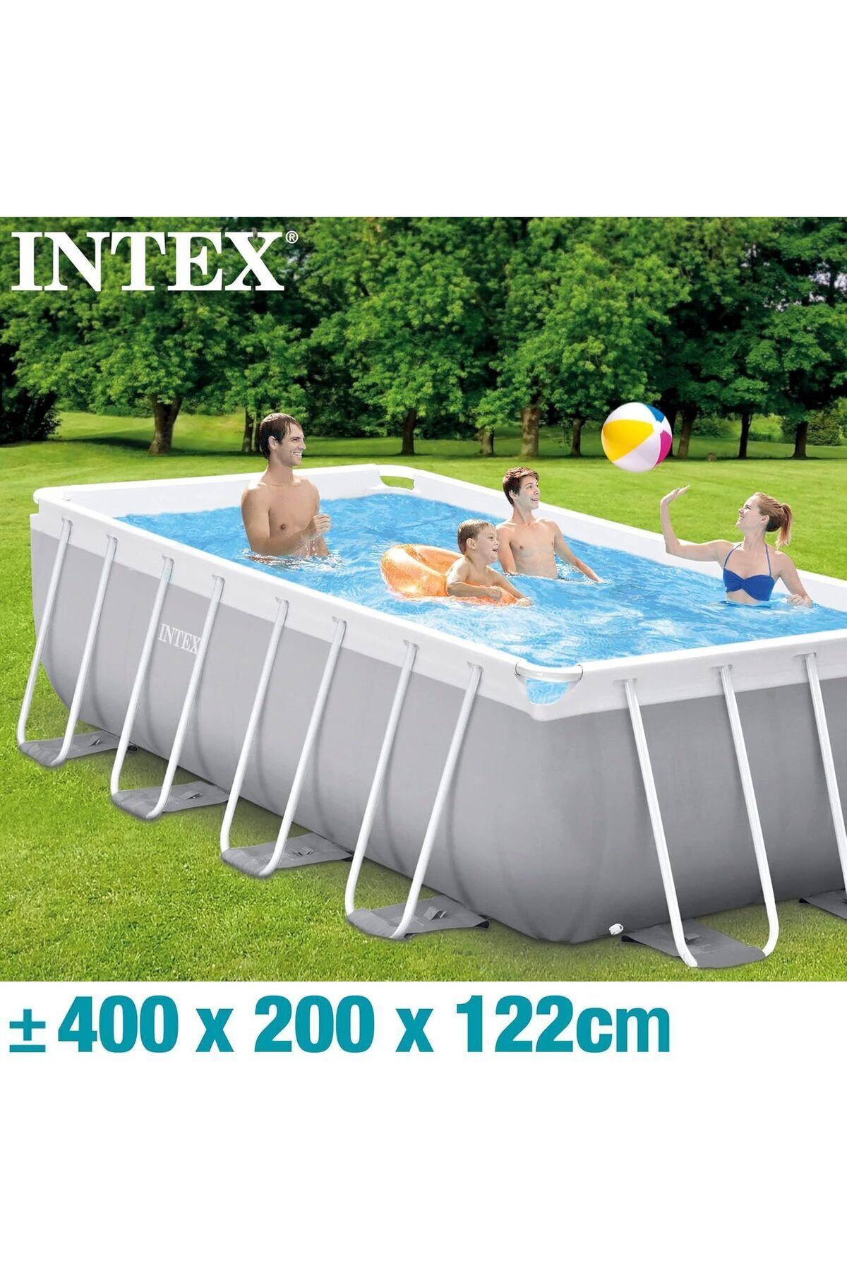 Intex İntex 26790 Dikdörtgen Prefabrik Aile Havuzu 400x200x122cm