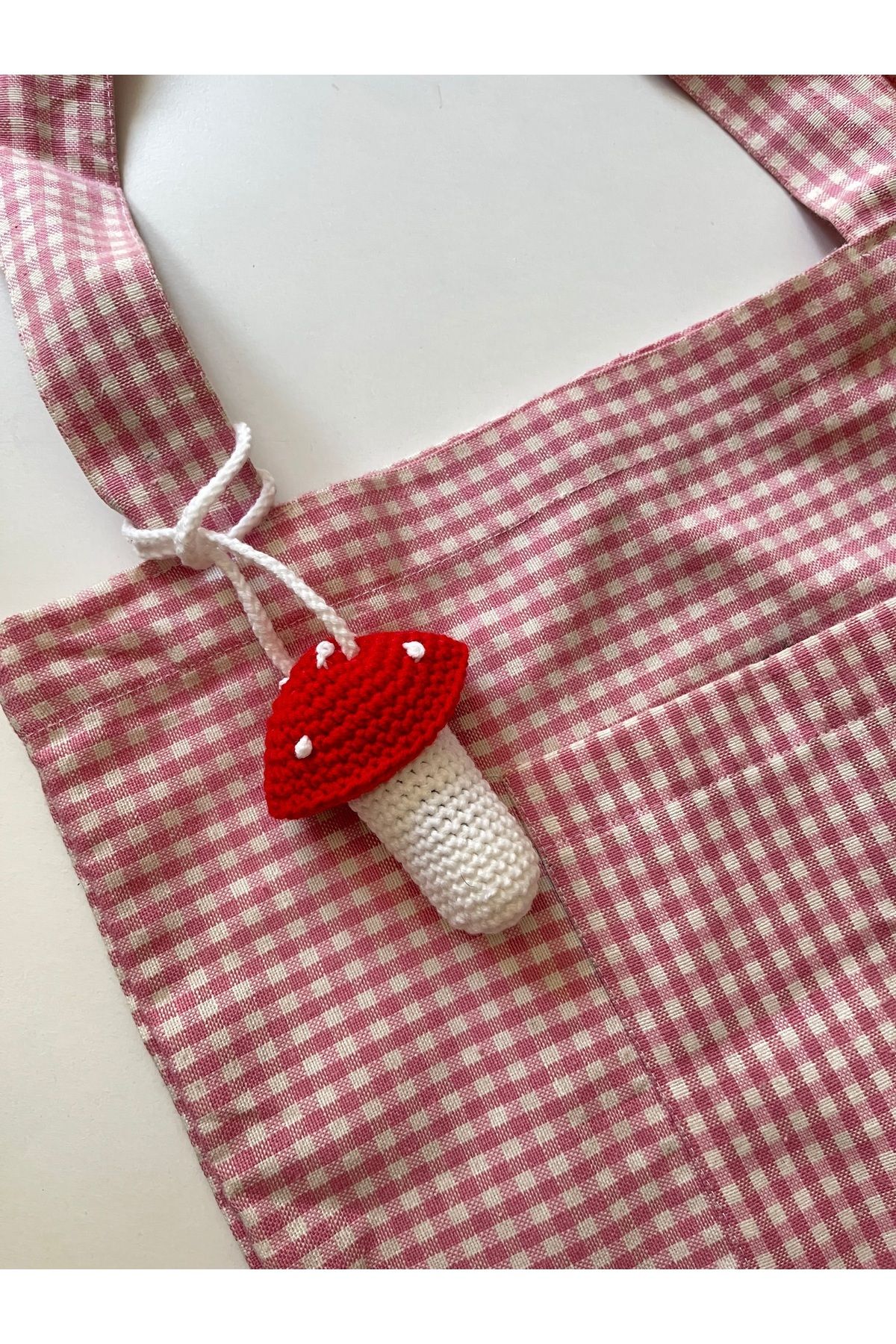 Sumicorn Design-Amigurumi Knitted Mushroom - lip Balm and lip Gloss Case, Bag Accessory, Handmade Gift 2