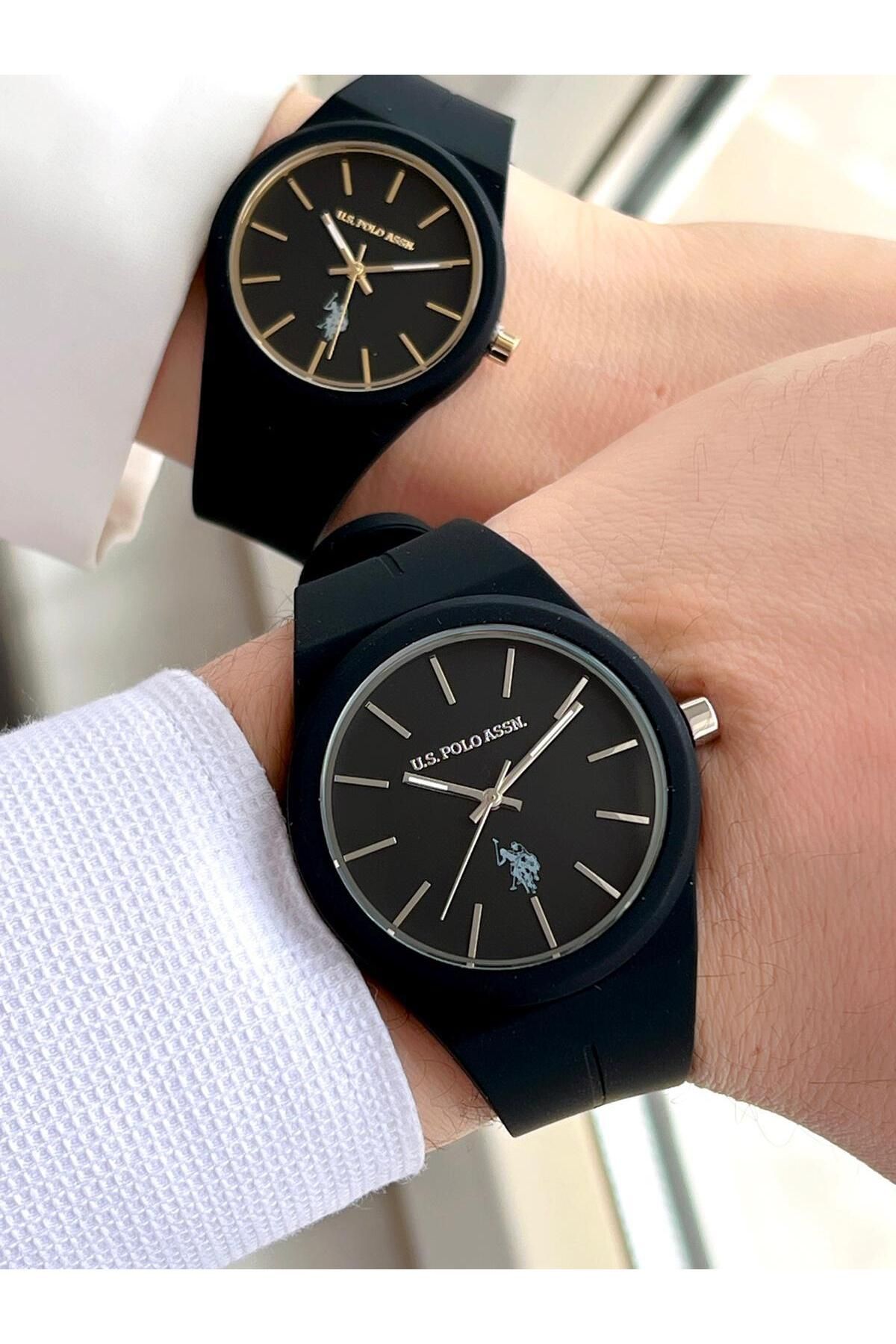 U.S. Polo Assn.-U.S.Polo Assn Sports Couple Wristwatch with 3 Atm Waterproof Silicone Bands - U.Cft.1110.E02 2