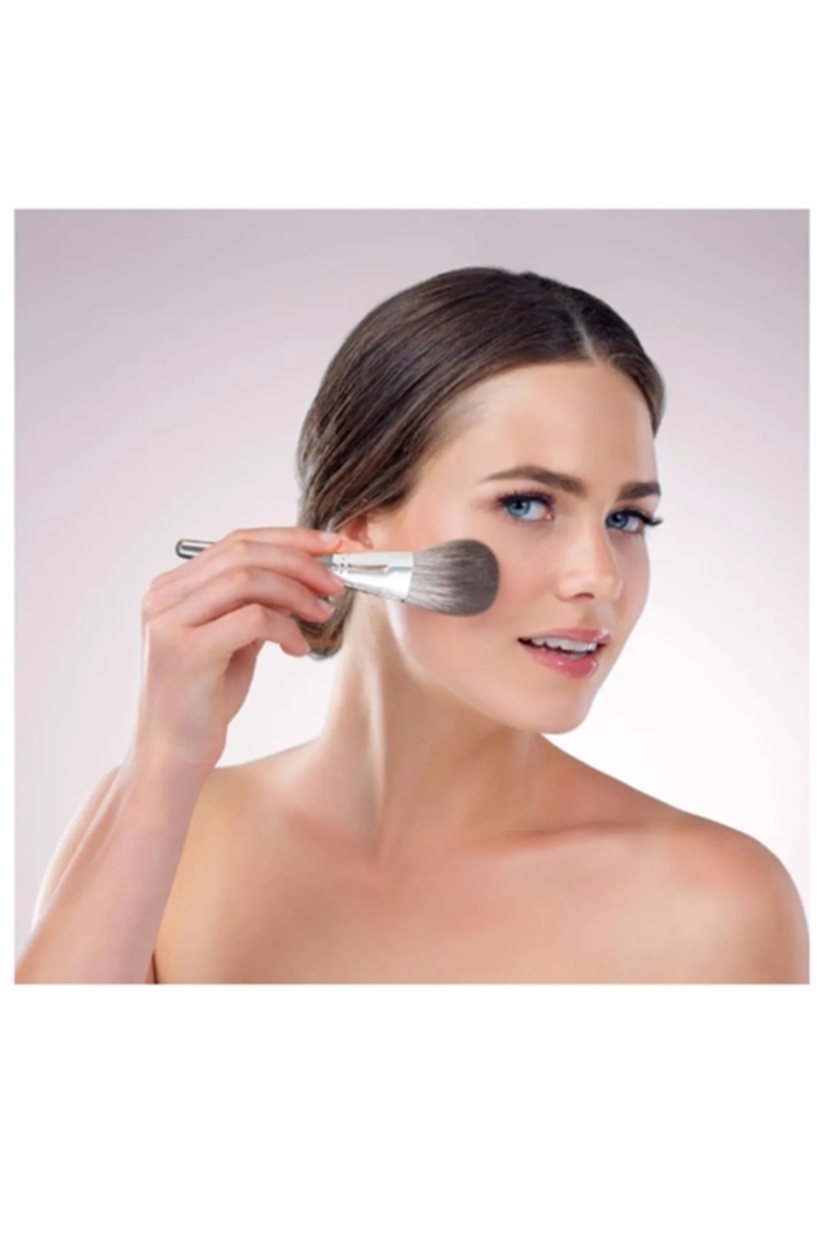 Beauty Limited Edition Pro Özel Süet Çantalı 14'lü Makyaj Fırçası Seti ( Gri ) Seyahat Makyaj Seti — c014b _EY_ çantalı fırça set gri — تصویر 5 از 7
