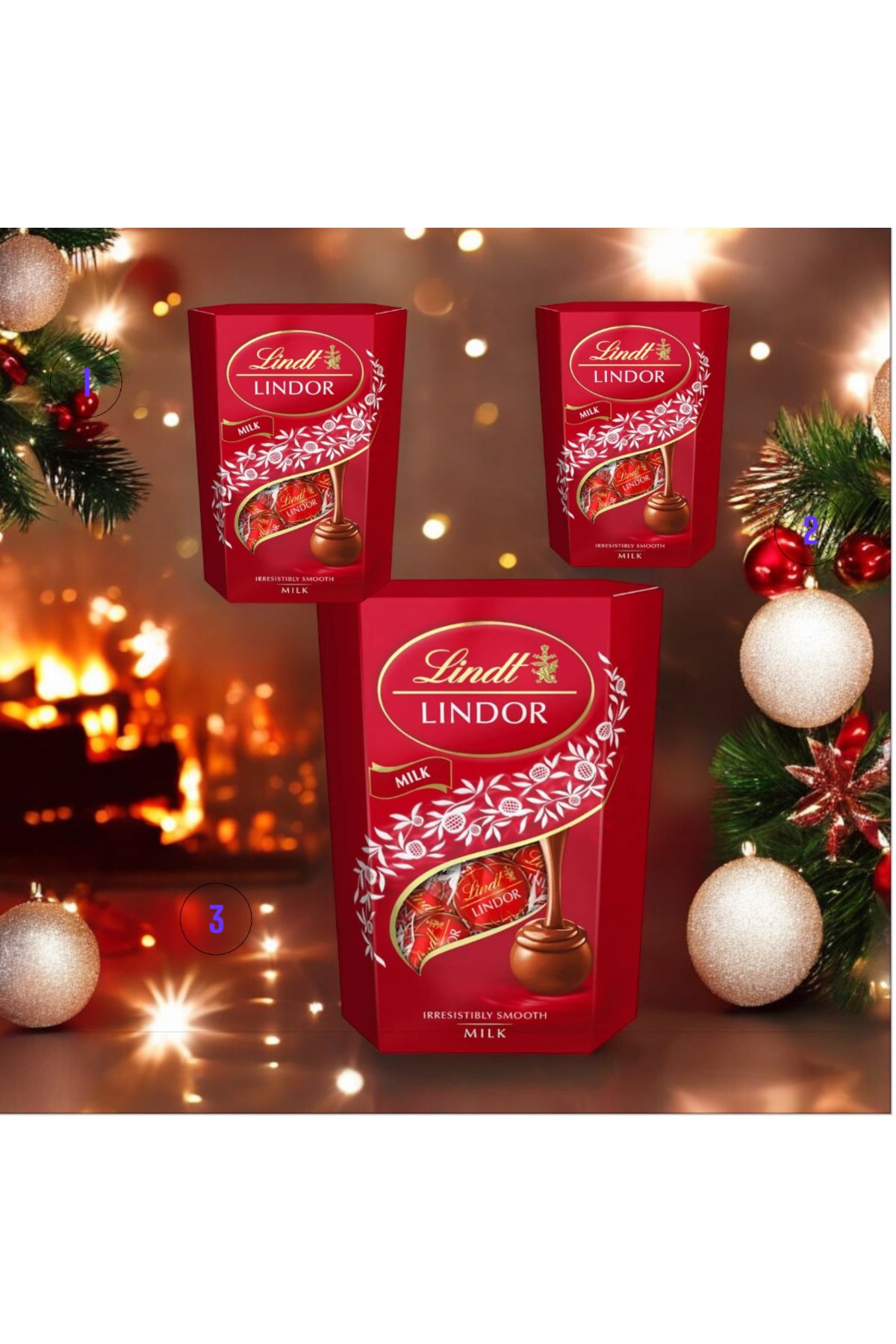 Lindt Lindor Cornet Milk 3 ‘lü Avantaj Paketi