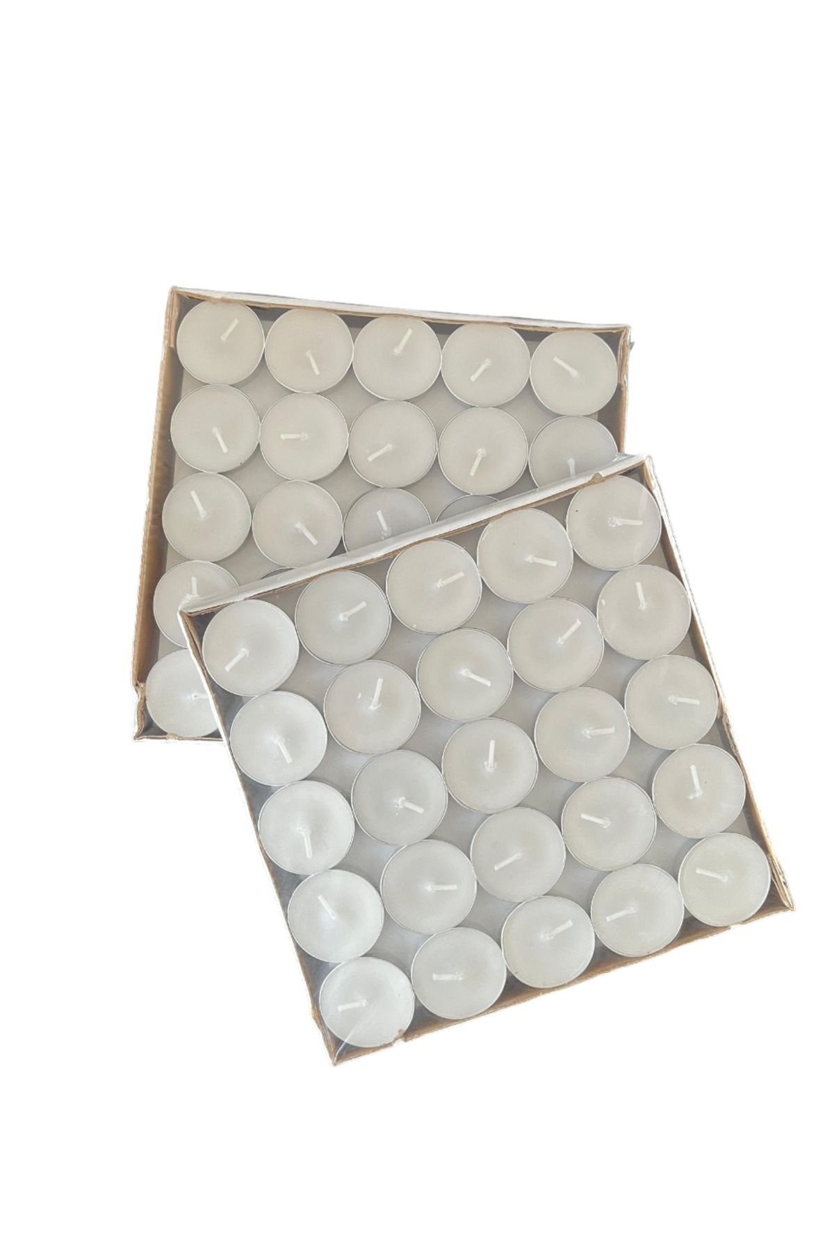 100 Adet Tealight Mum Ekonomik - Kokusuz - 2