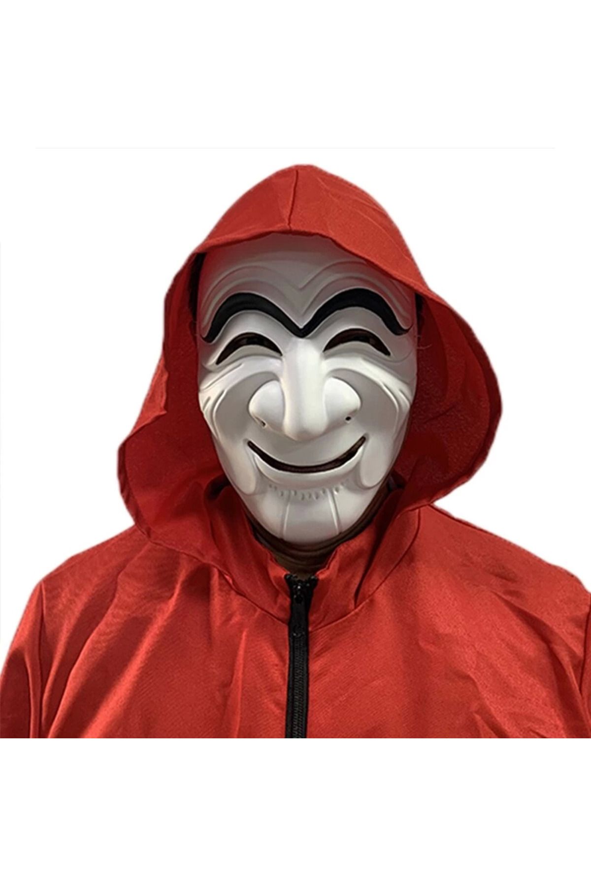Easy Tedarik Koreli Hırsız Teatral Hahoe Maskesi - Para Heist Maskesi - Dali Maskesi