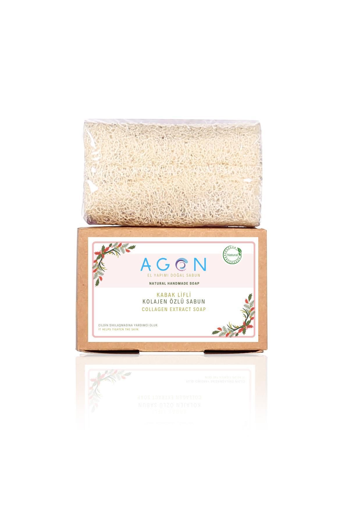 صابون عصاره کلاژن فیبر کدو تنبل طبیعی دست ساز 120 گرم Agon