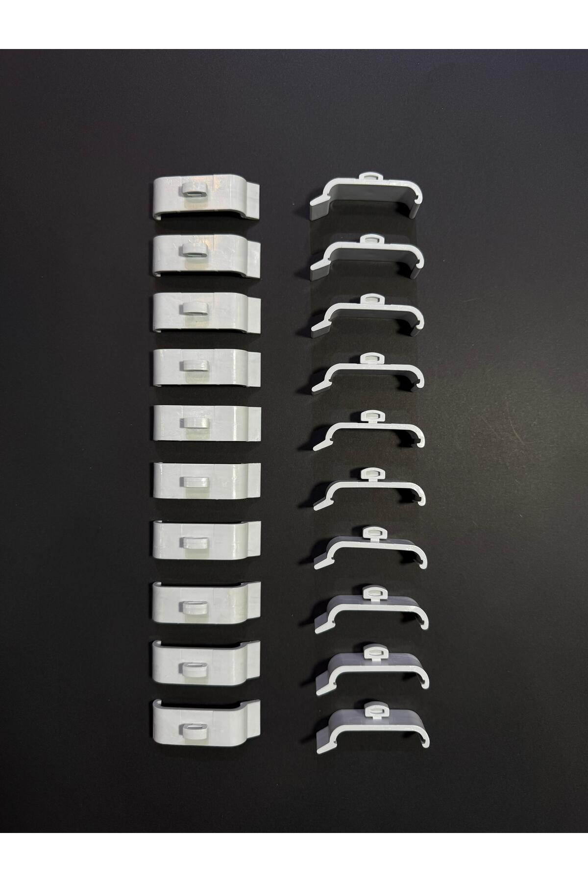 Zebra & Roller Blind 4.5 cm Plastic Portray 20 Pieces White