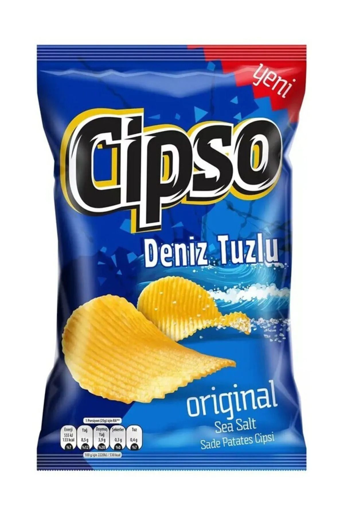 Cipso Tırtıklı Sade Patates Cipsi Süper Boy 85 gr x 6 Adet