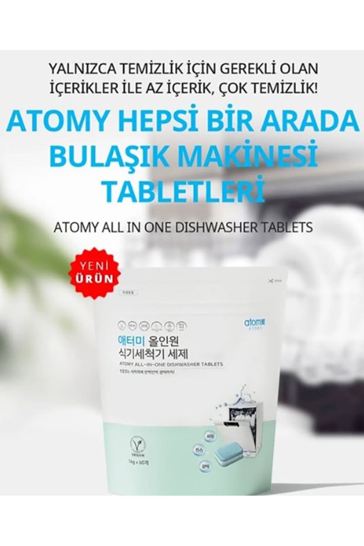 Atomy Hepsi Bir Arada Bulaşık Makinesi Tabletleri