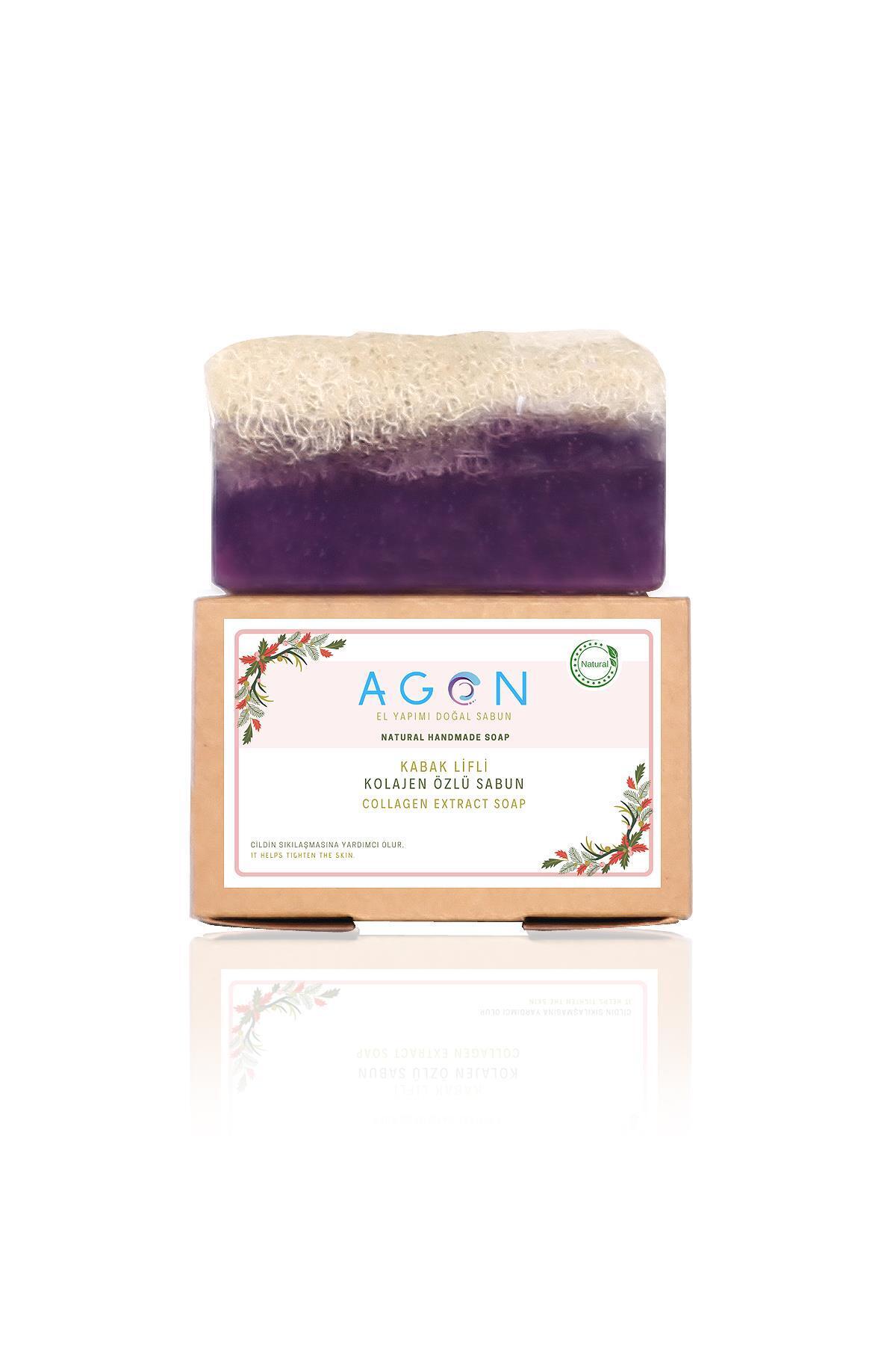 Agon-Natural Pumpkin Fiber Collagen Soap - Handmade 120 Gr 1