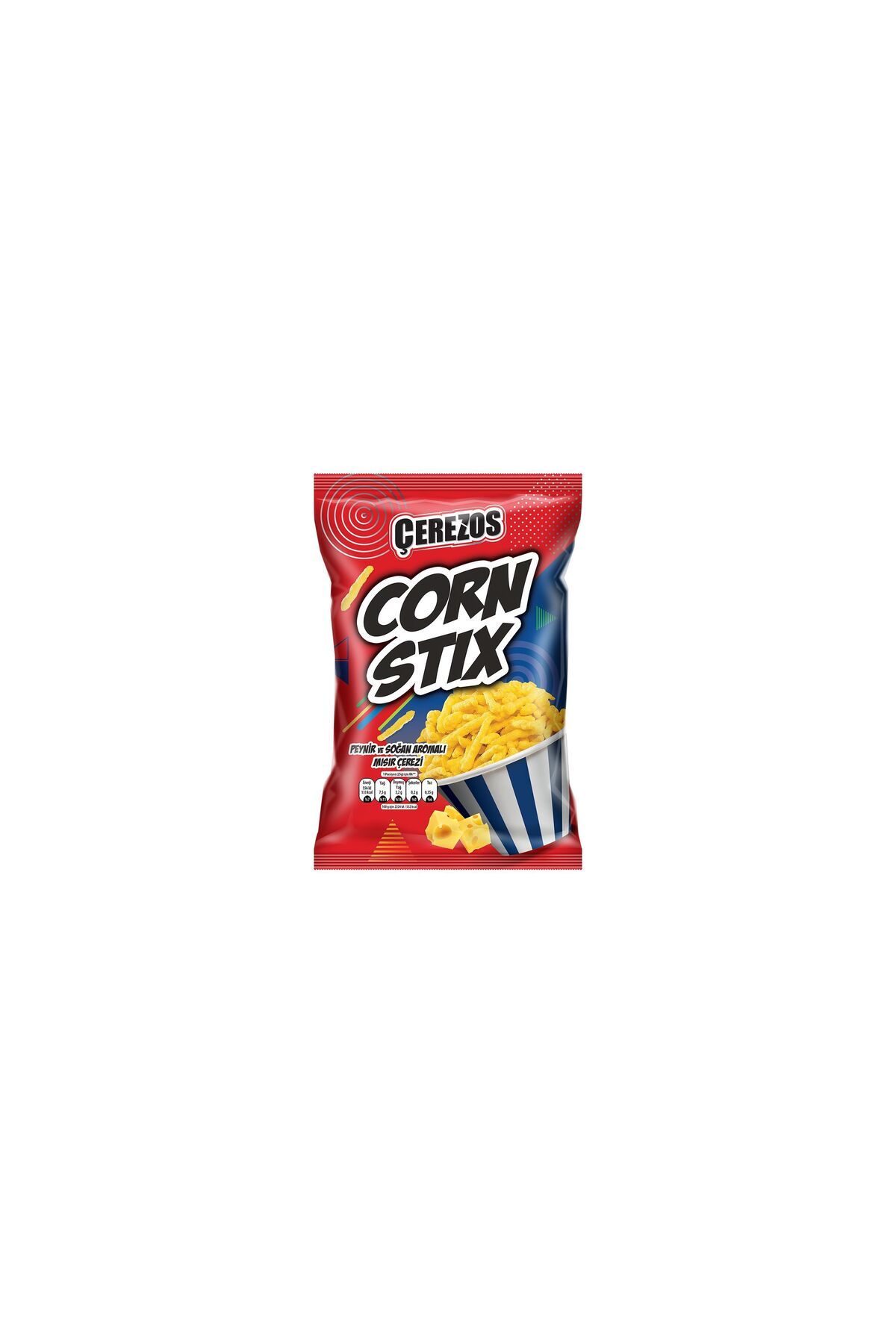 Çerezos Corn Sticx Peynir ve Soğanlı Cips 115 g X 6 Adet