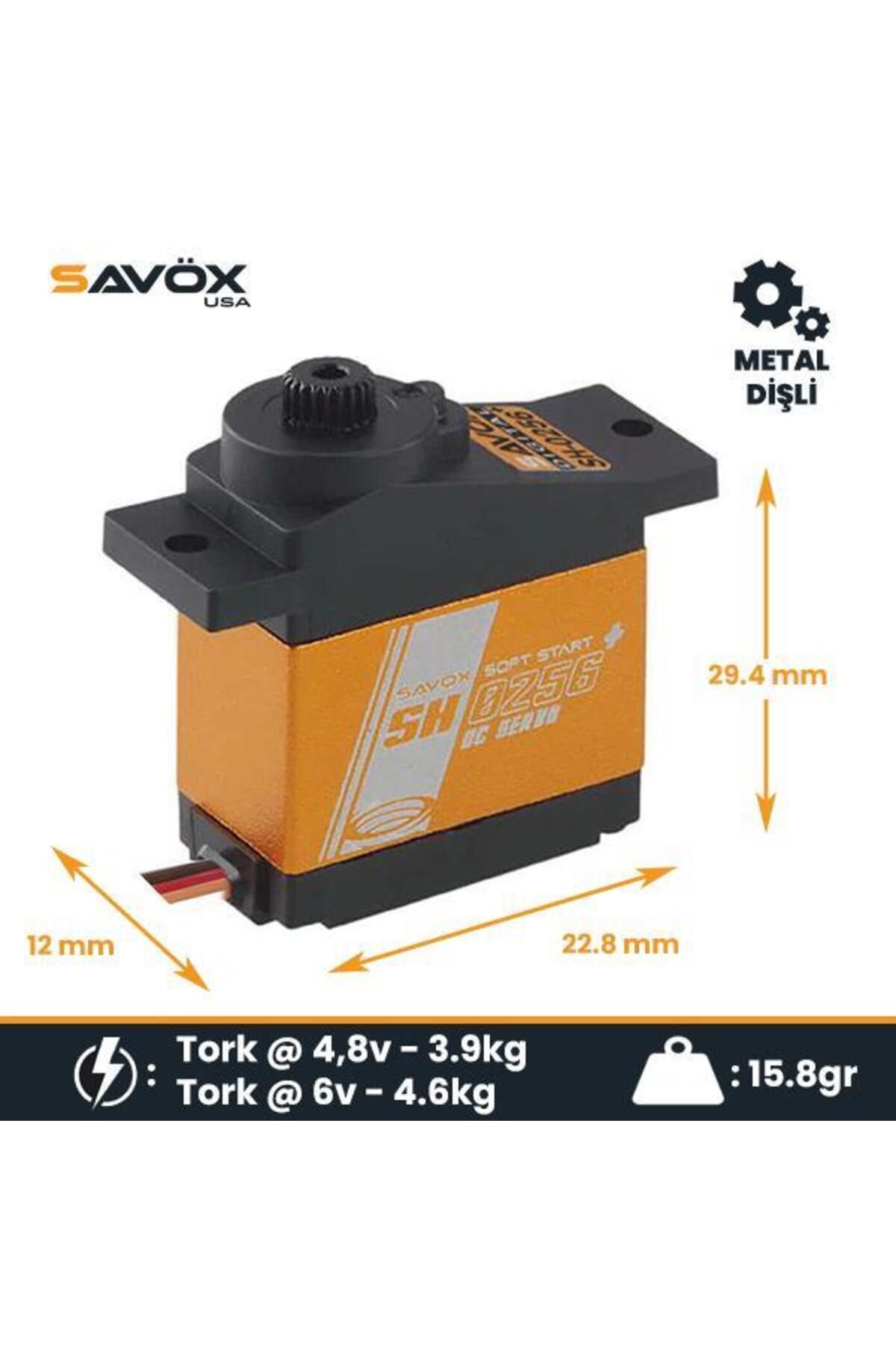 Savöx Savox SH0256P Micro Digital Servo DC Motor With Soft Start High Torque Metal Dişli