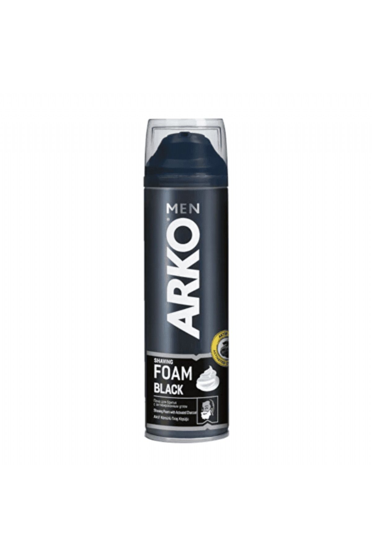 enes ticaret Arkomen Tıraş Köpüğü Foam Black Aktif Kömürlü 200 ml