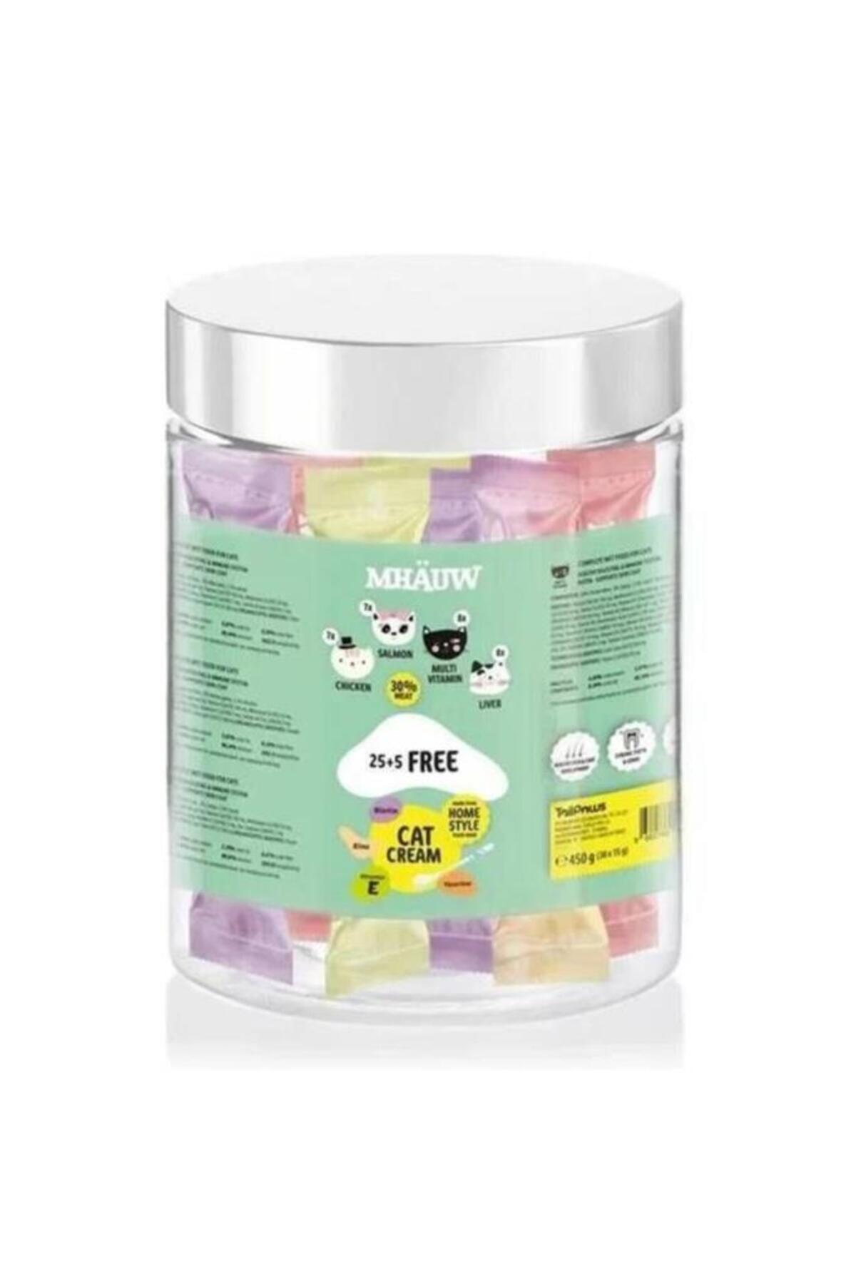 MHAUW Mixed All Karışık Krema Kedi Ödül 15gr*30 lu Kavanoz Skt:06/2027