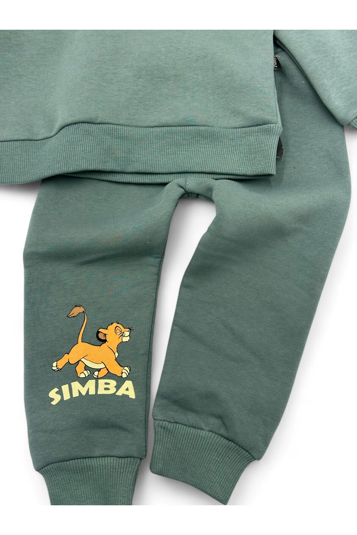 Egelite-Boy's Back Printed Winter Simple Printed 3 Strings Charded Bottom Top Tracksuit Set 3