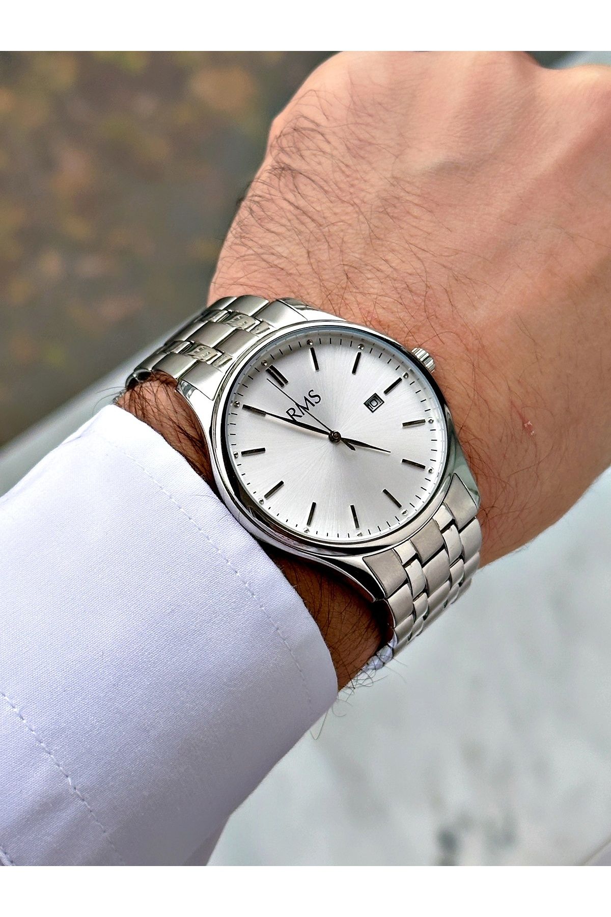 Romanson-Special Design 5 Atm Waterproof Steel Cord Steel Case Men's Wristwatch 3