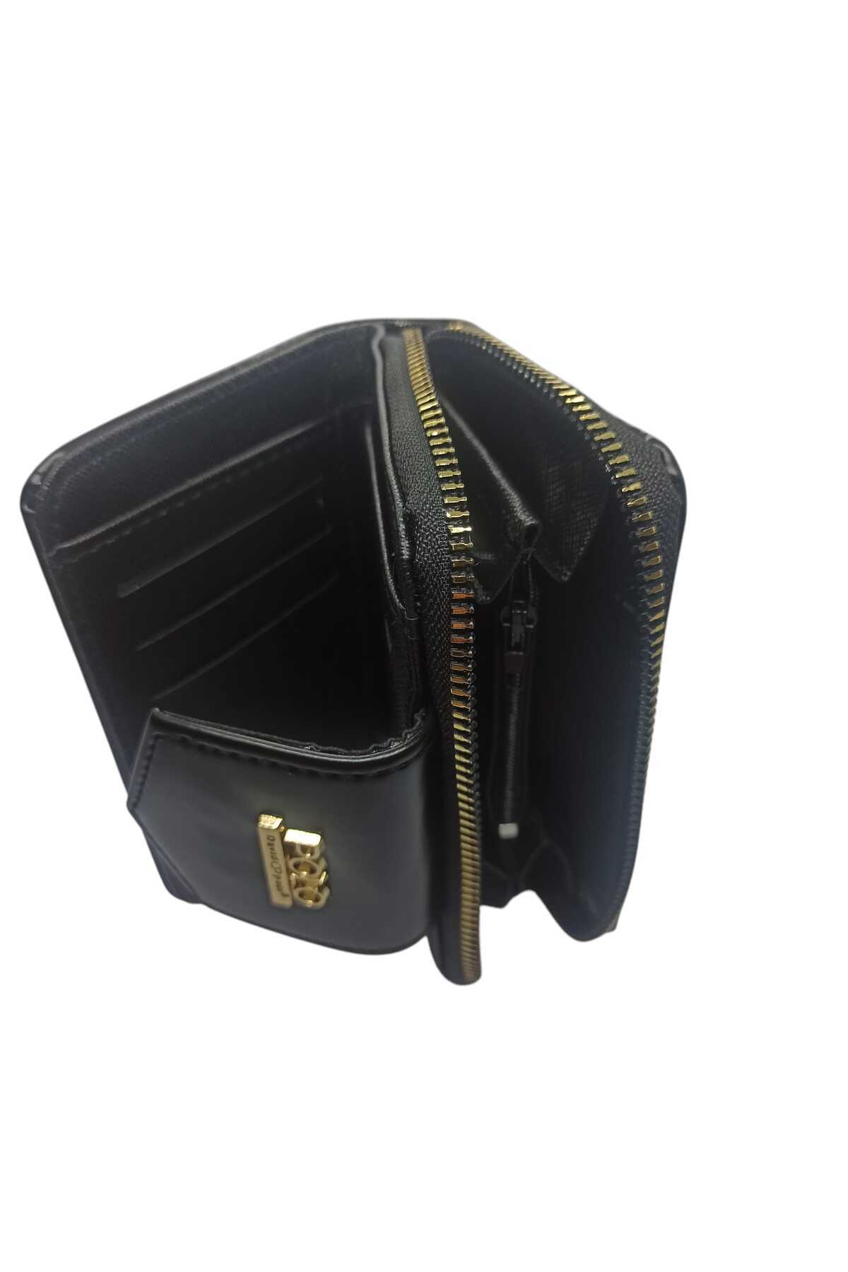Home-Black Snap Detail Wallet 4