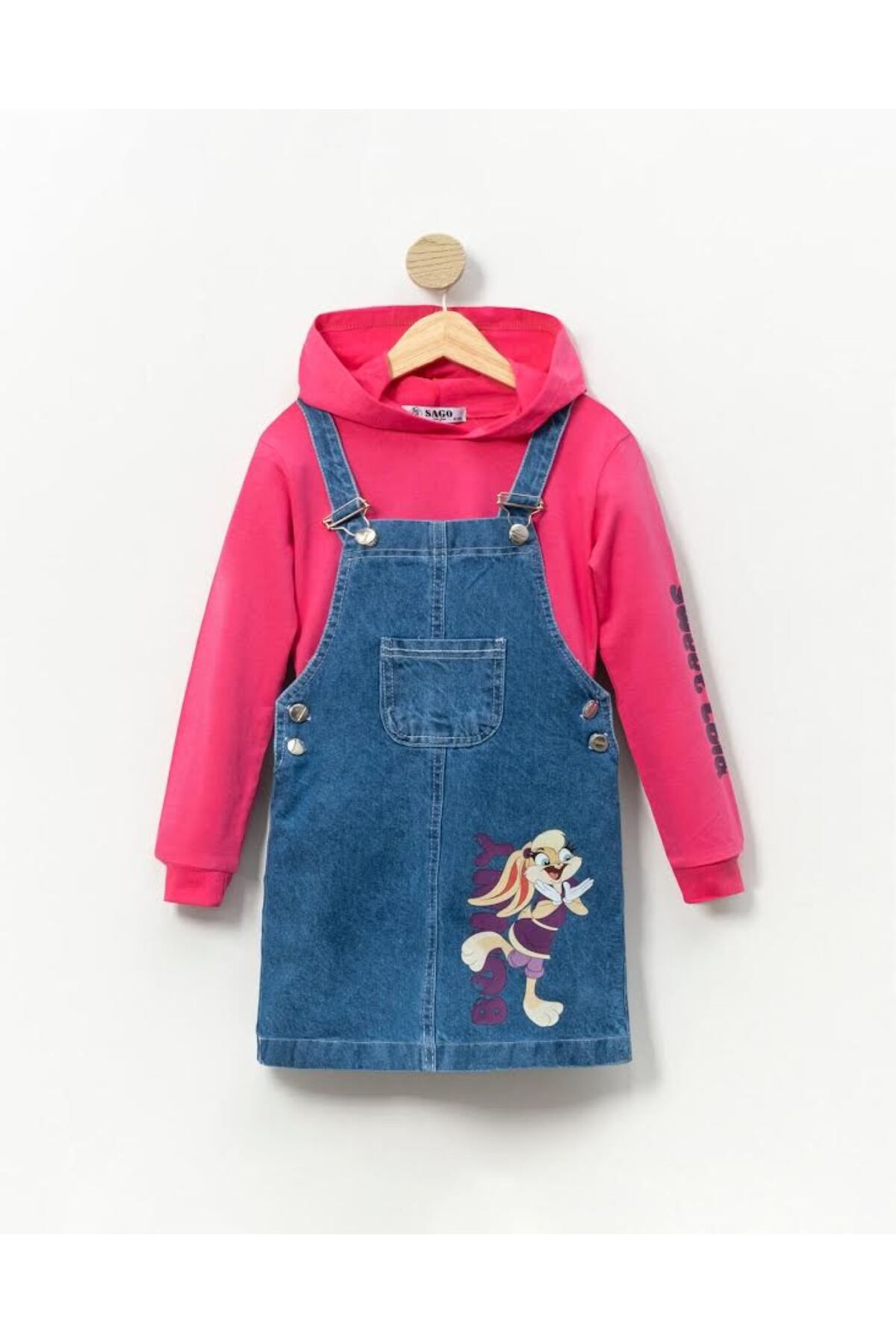 Aymini kids-Bugs Bunny Gilet - 2-Piece Hooded Basak Set 1