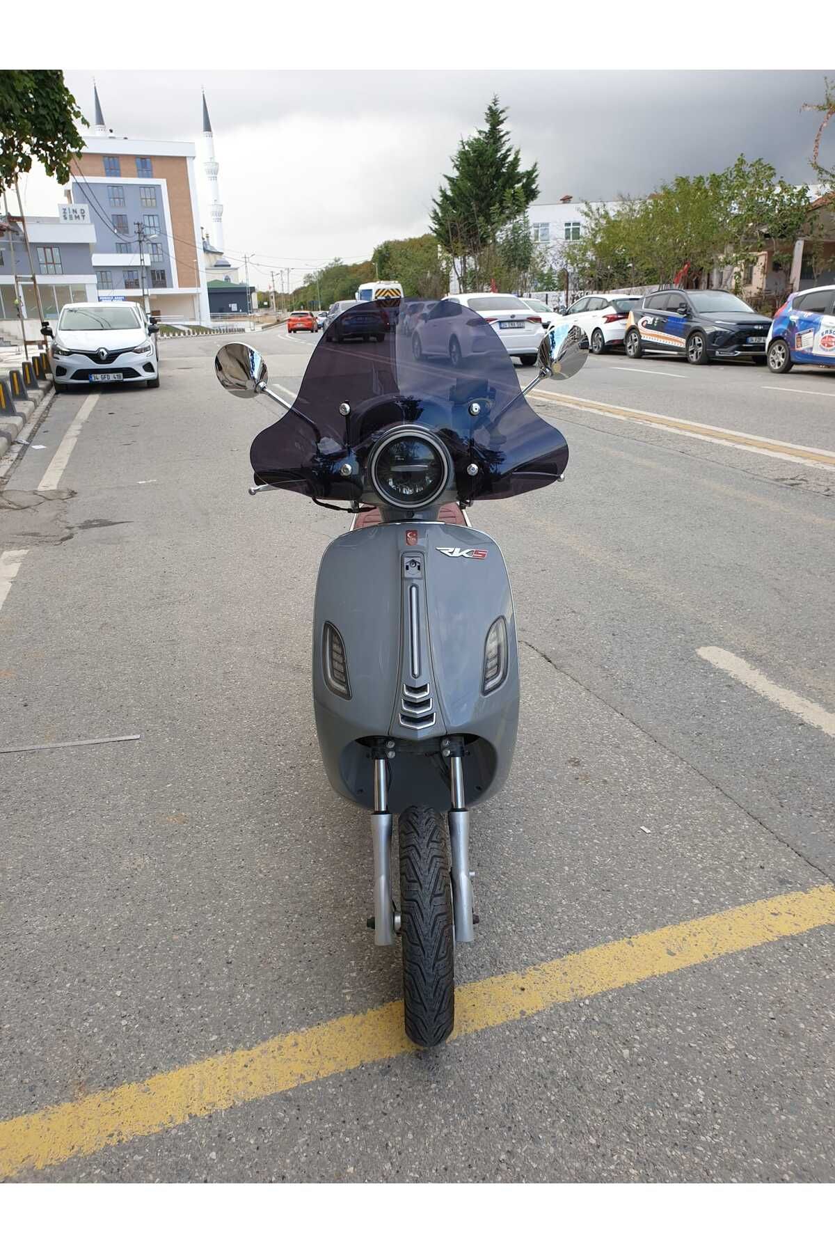 RKS Pride 125 Siperlik Ön Cam 2023-2025 Model 39cm siyah Renkli 4mm APARAT GÖNDERİLMEYECEK