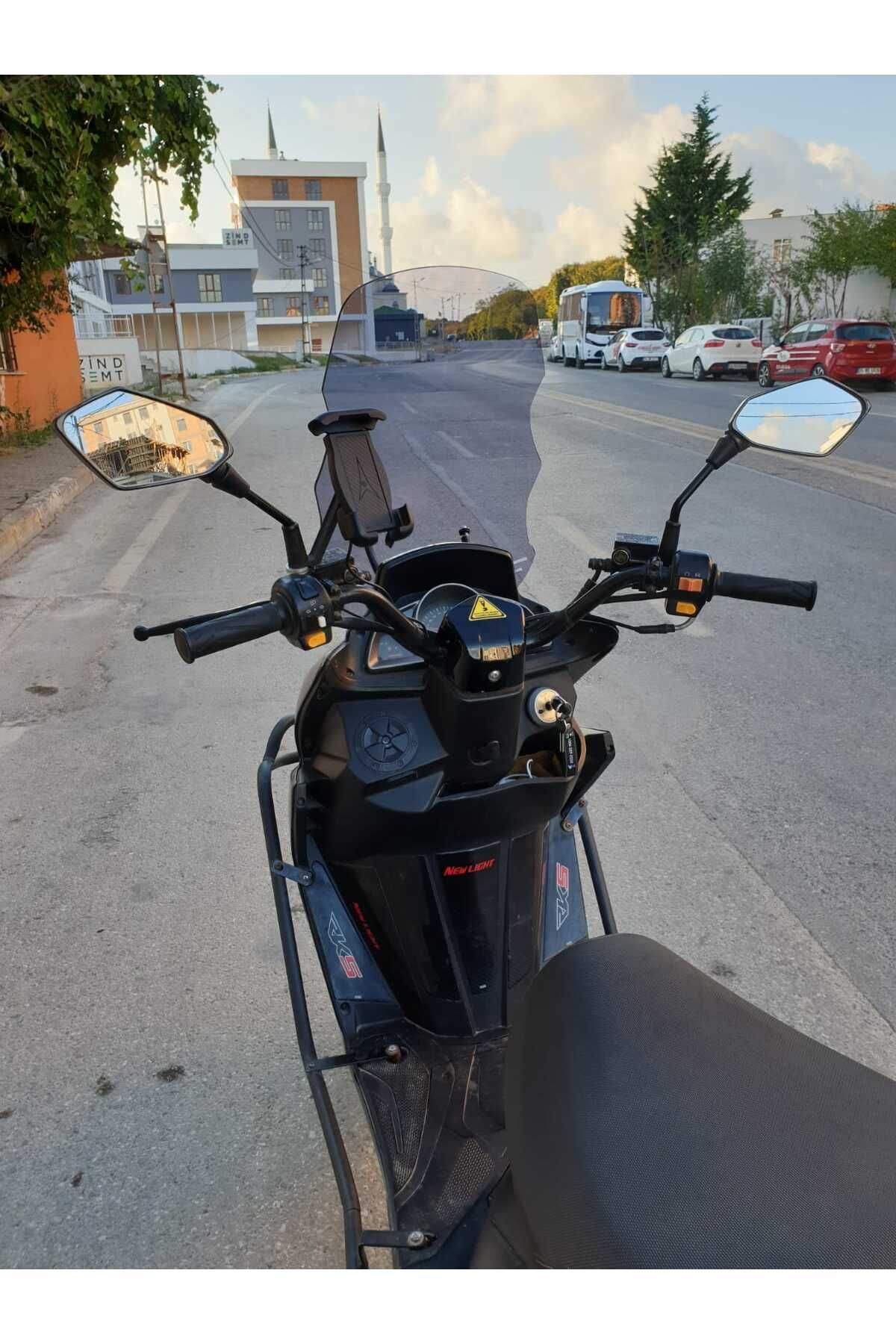 RKS Newlight 125 Siperlik Ön Cam 2021-2022 Model 55cm Füme Renkli 4mm PRO MODELE UYMAZ