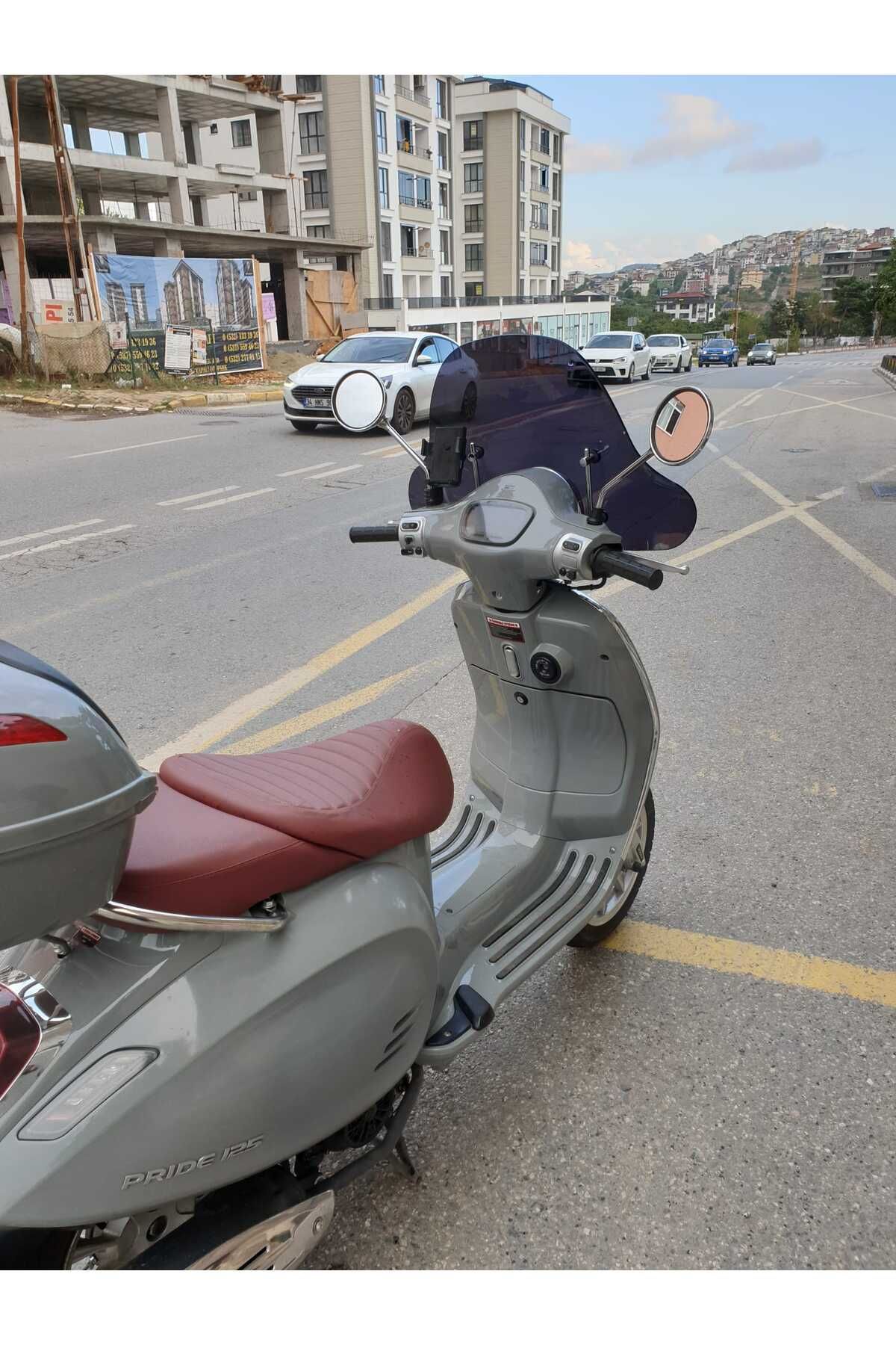 RKS Pride 125 Siperlik Ön Cam 2023-2025 Model 39cm siyah Renkli 4mm APARAT GÖNDERİLMEYECEK