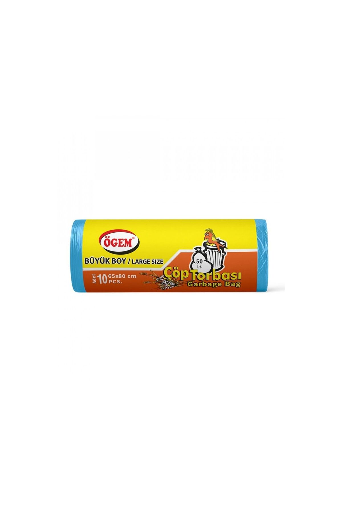 Genel Markalar Büyük Boy Çöp Torbası 65 X 80 Cm 10 Lu Rulo X 5 Paket = 50 Adet (MAVİ)