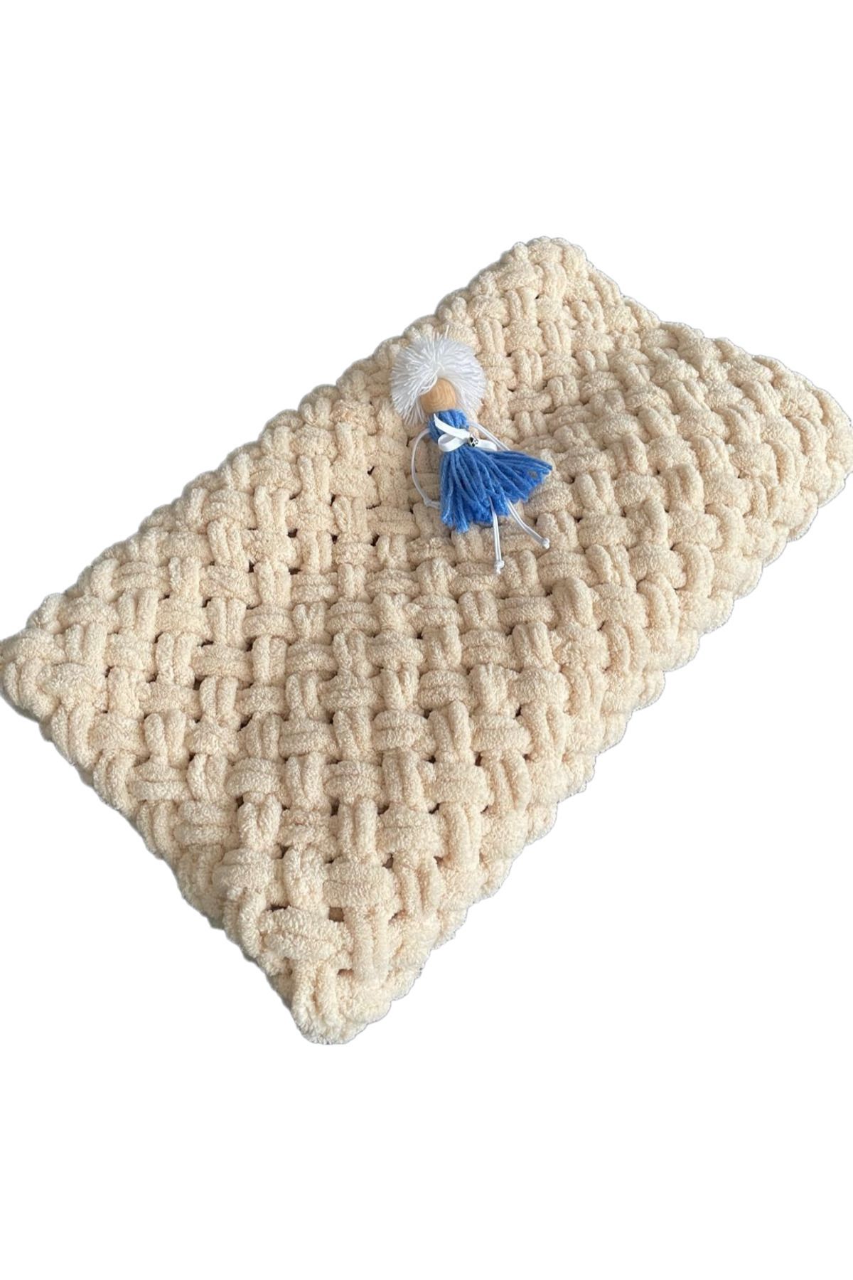 Alize-Puffy Hand Knitted Blanket-Can Be Made in Requested Color 4
