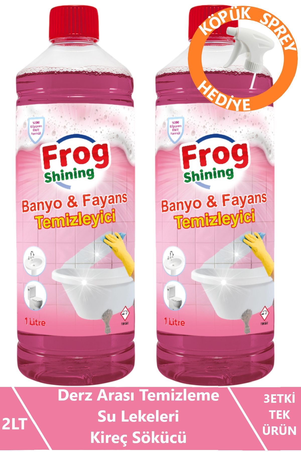 Frog Shining Banyo Ve Derz Temizleyici 2LT(1+1)