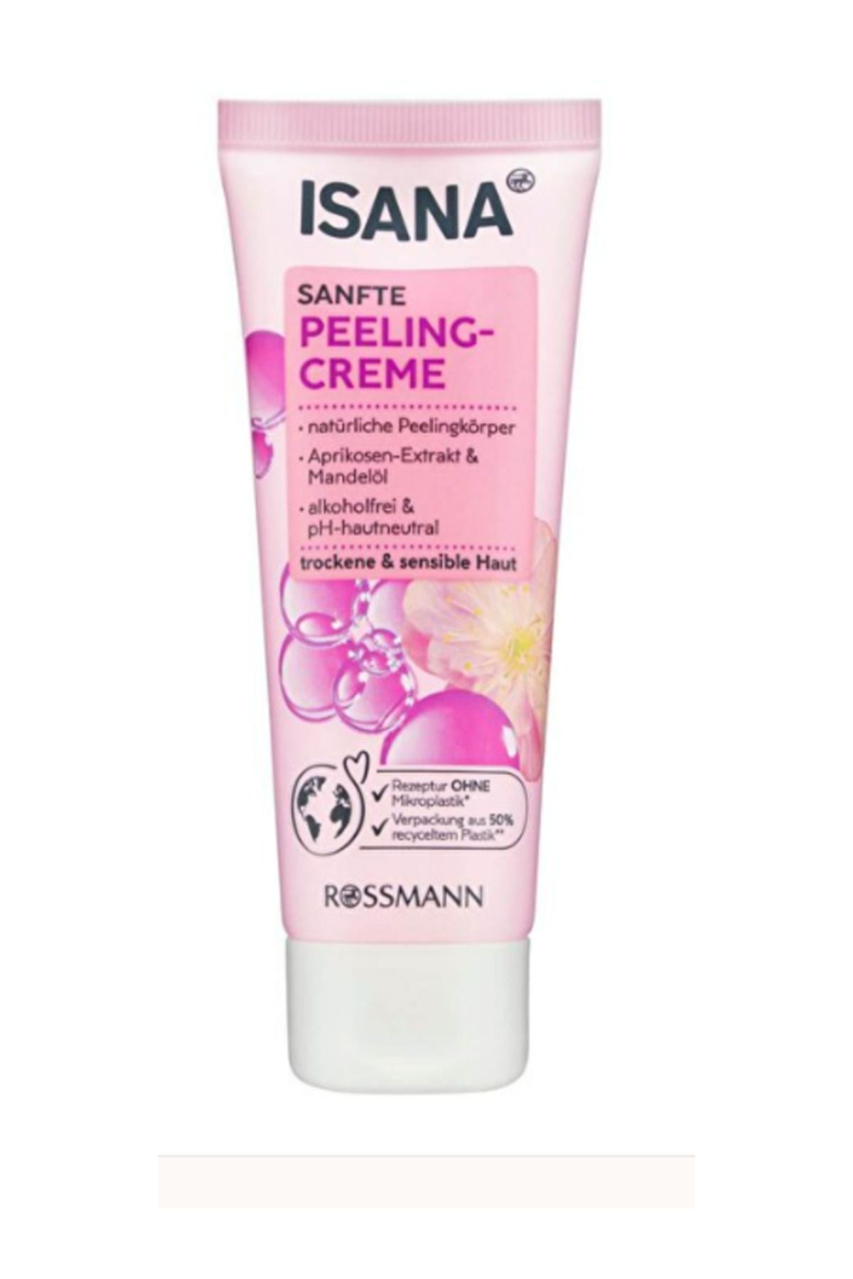 Isana Professional Isana Peeling Kremi Kayısı Özlü ve Badem Yağı içerikli Kuru ve Hassas Ciltler 75 ml