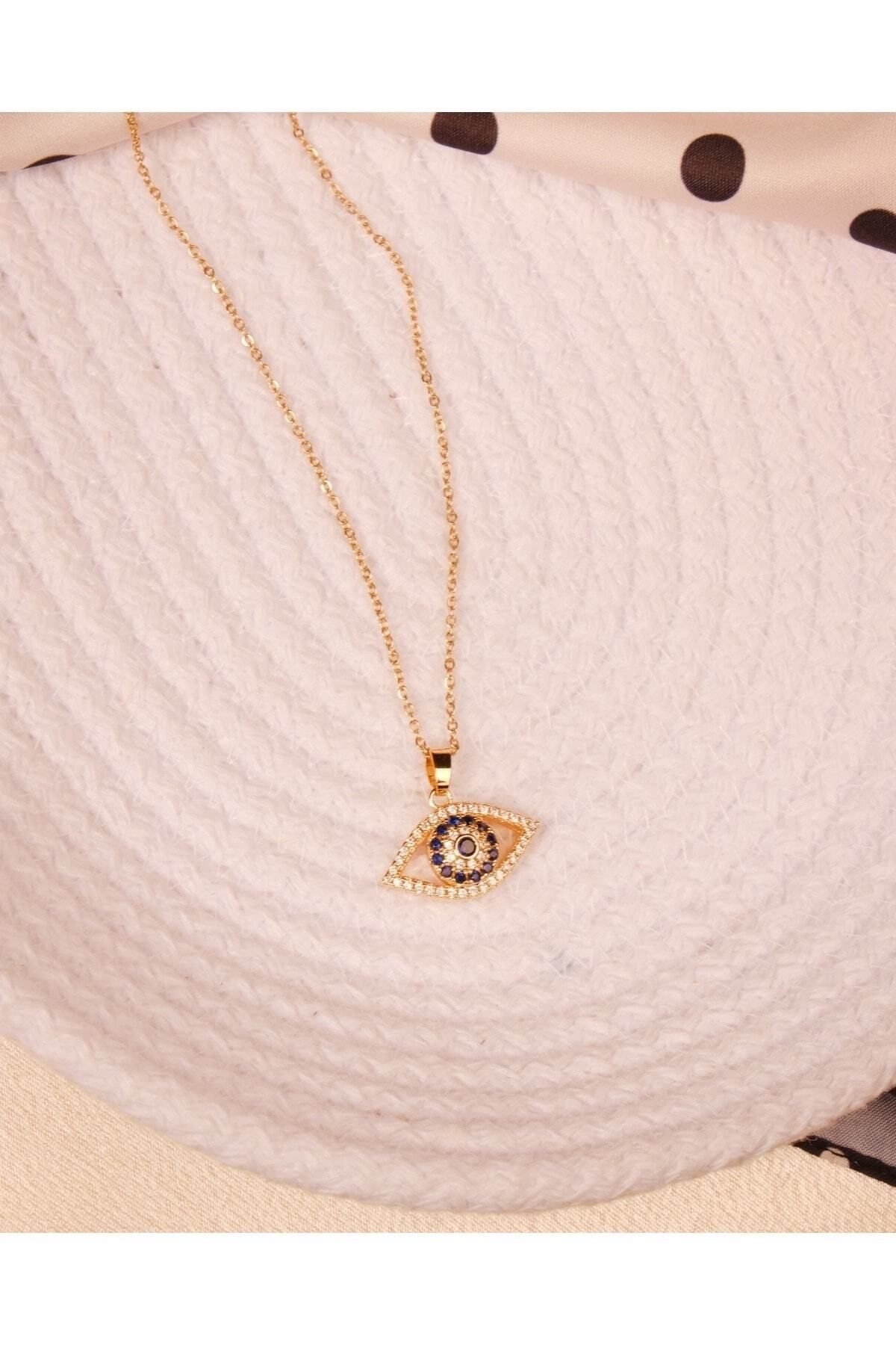 Lekka Design-Women's Anti-Tarnish Steel Jewelry Eye Necklace 5