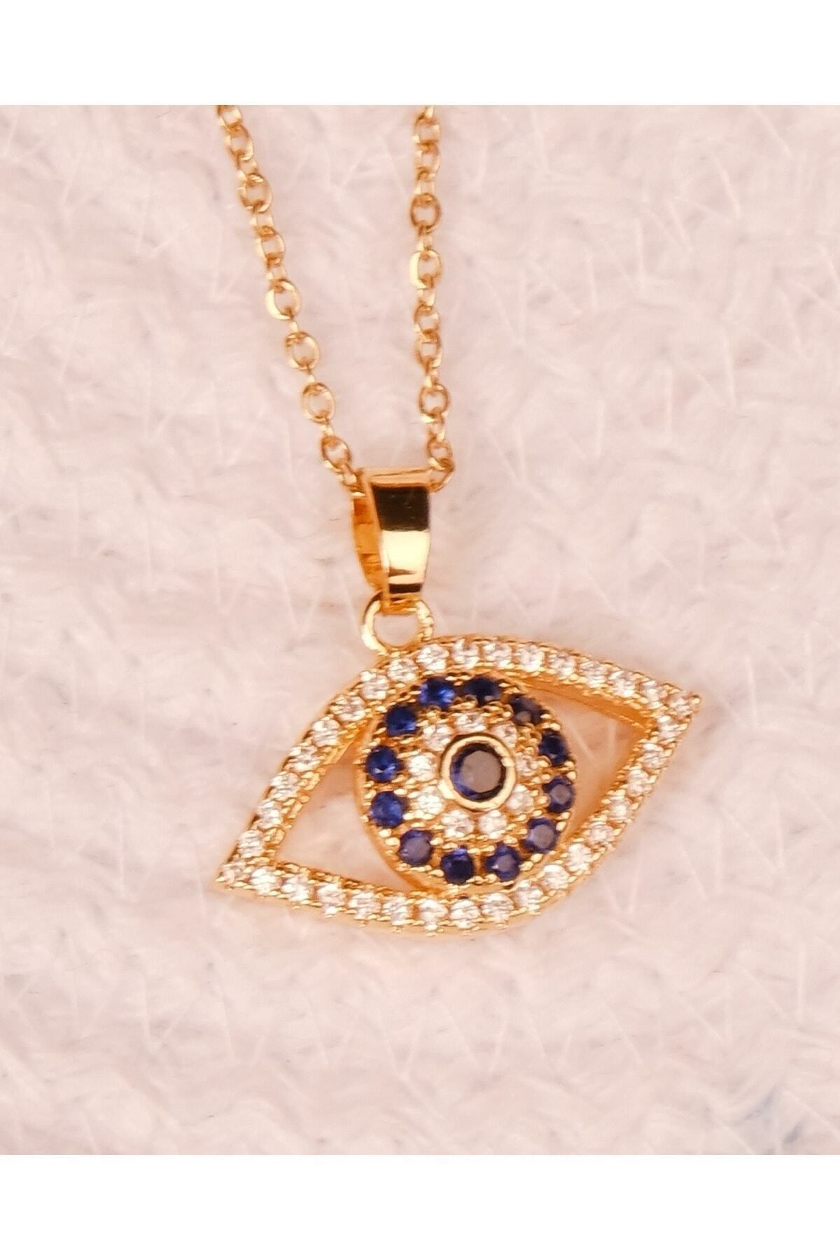 Lekka Design-Women's Anti-Tarnish Steel Jewelry Eye Necklace 4