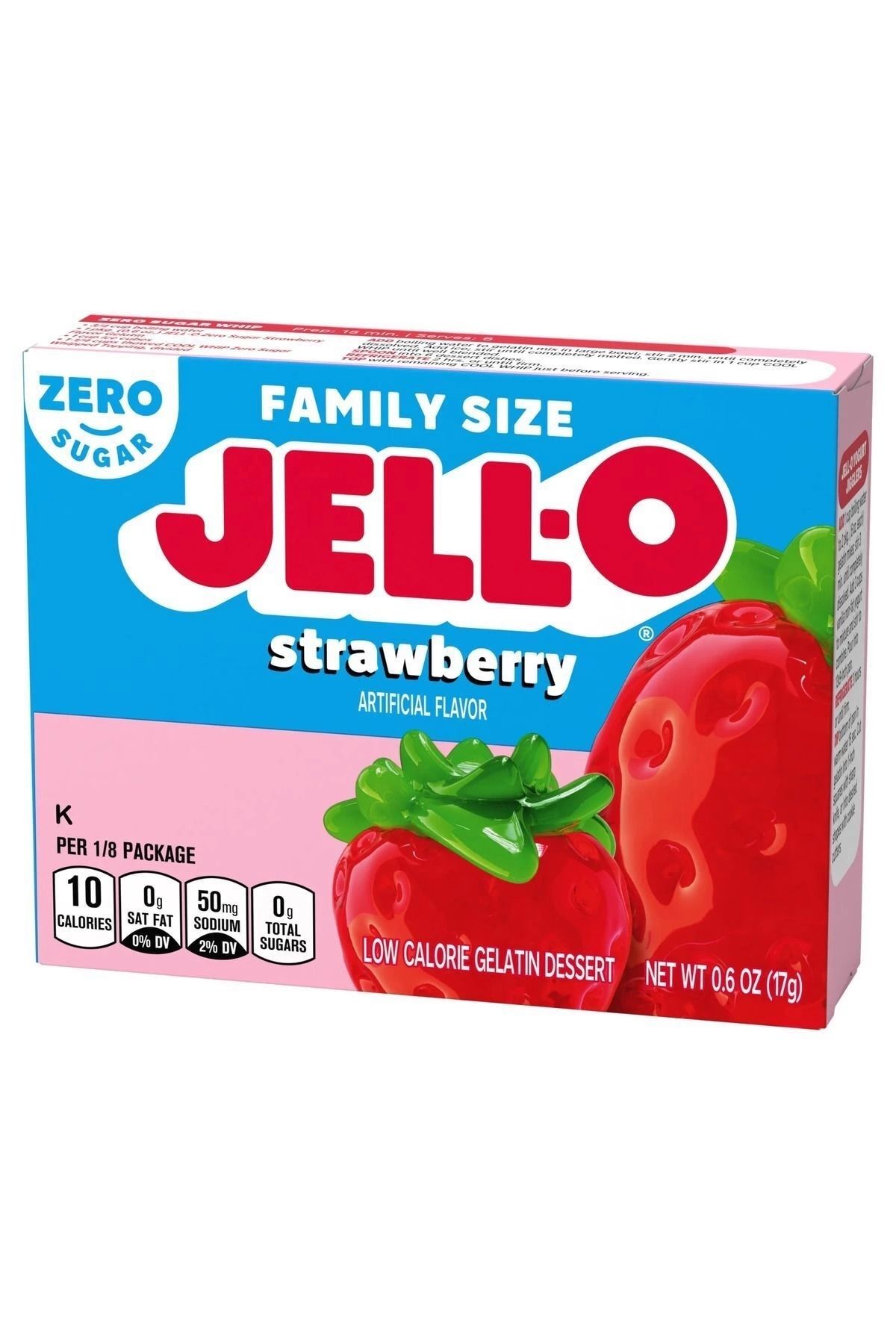 jell-o Strawberry Artıfıcıal Flovor Famıly Sıze Zero Sugar 17 Gr.