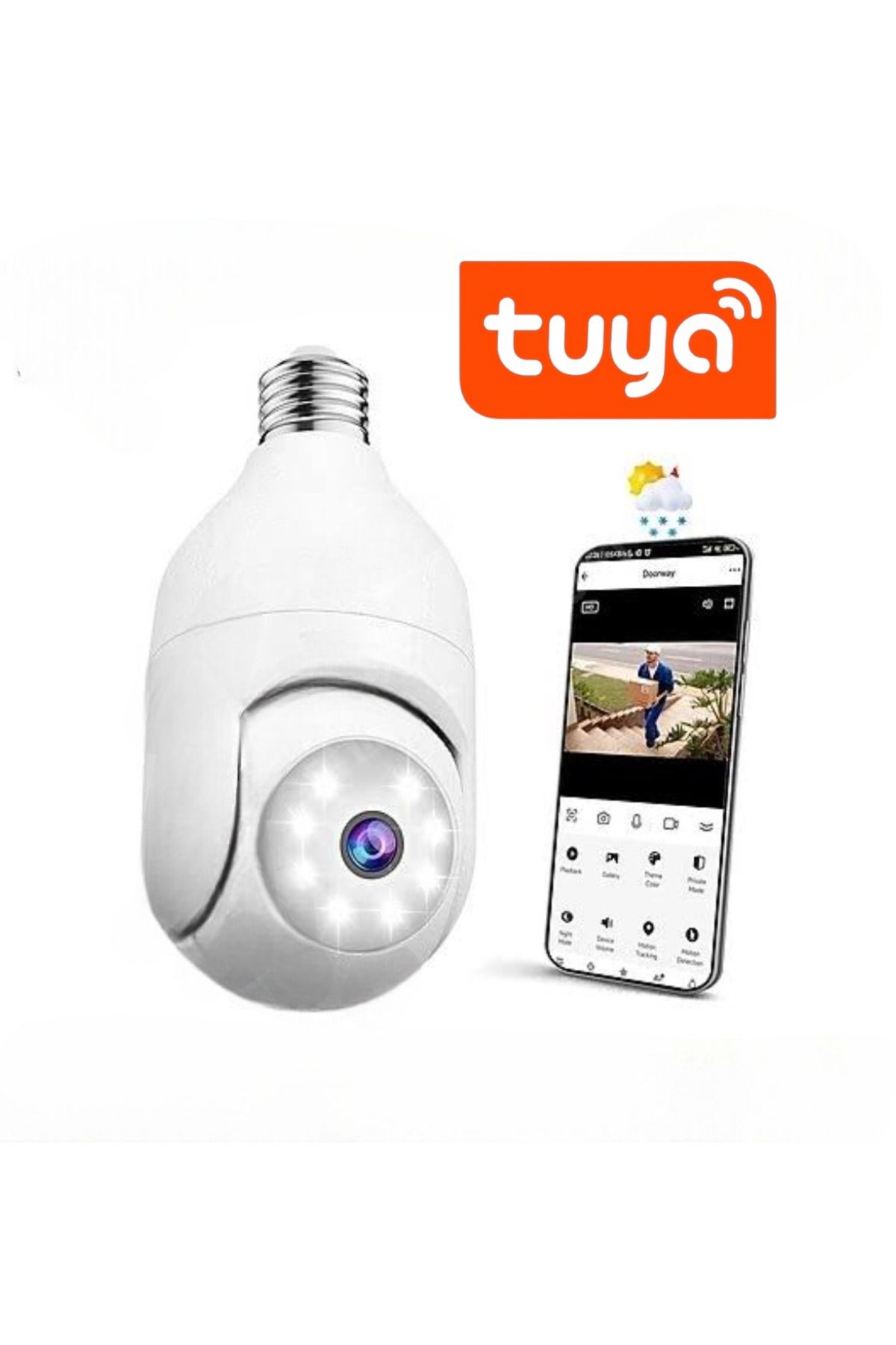 WİFİCAM Tuya Smart Yazılımlı Duy Girişli Wifi Kamera