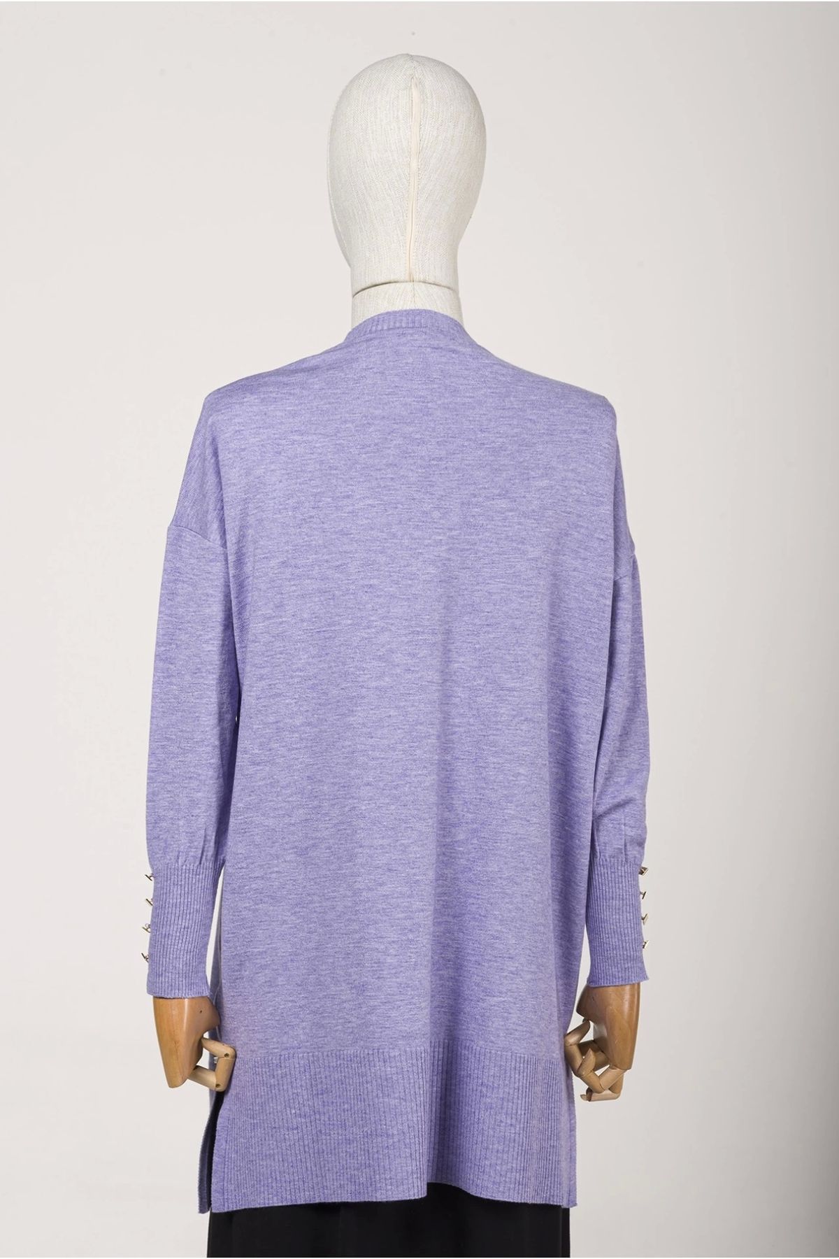 Invee-Invee 6882 Wool Blend Lilac Tunic 5