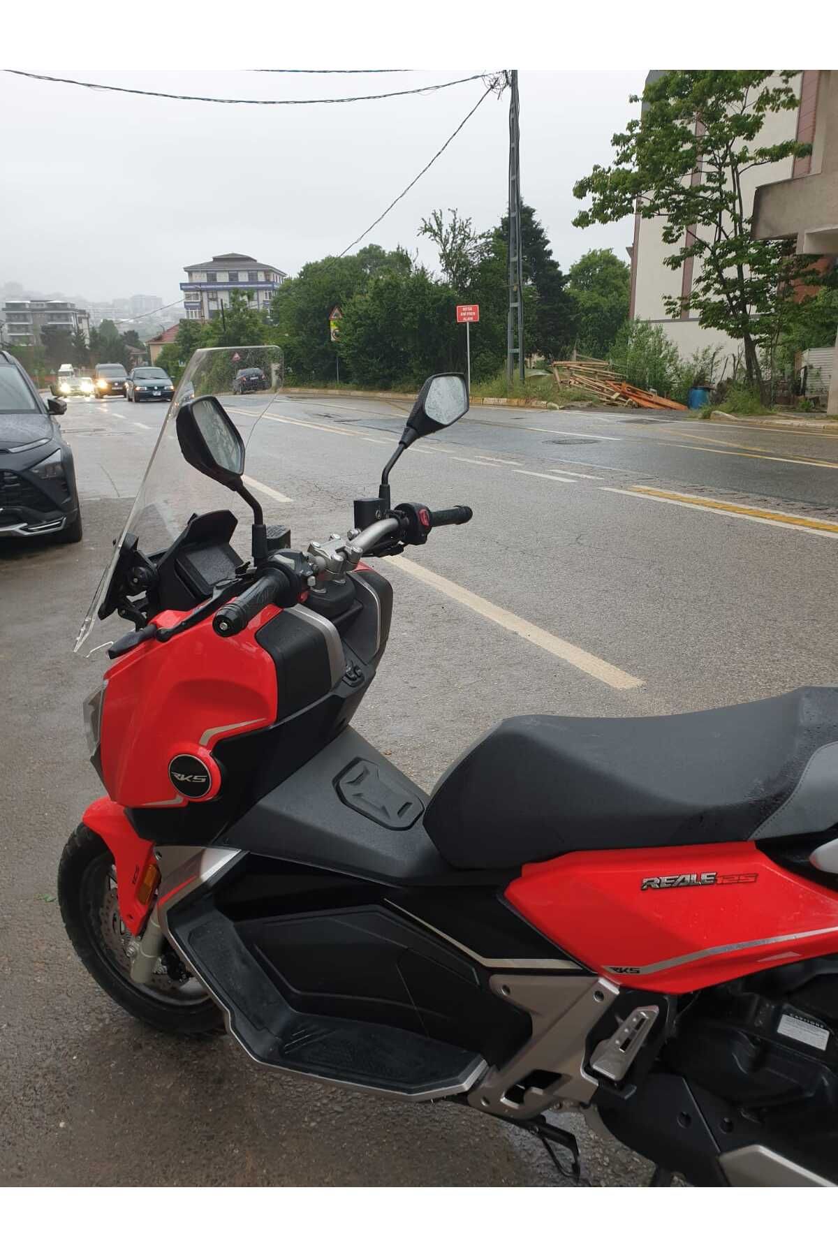 RKS Reale 125 Siperlik Ön Cam 2023-2025 Model 65cm Şeffaf Renkli 4mm ORTA BOYLU CAM