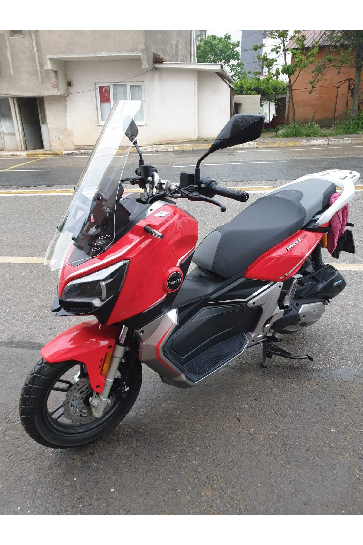 RKS Reale 125 Siperlik Ön Cam 2023-2025 Model 65cm Şeffaf Renkli 4mm ORTA BOYLU CAM